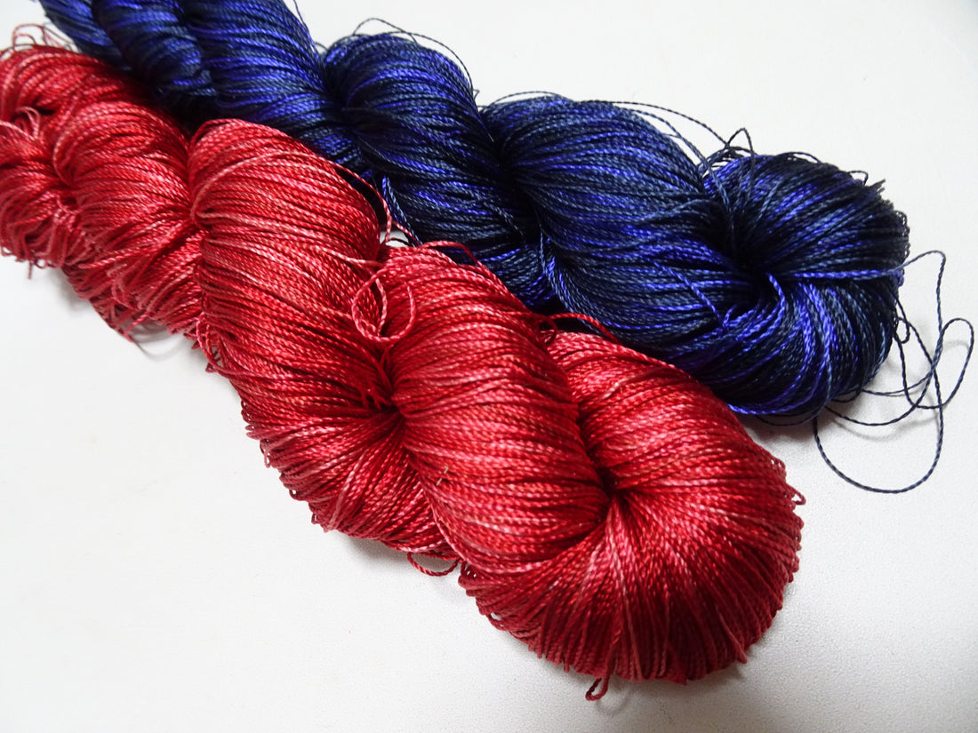 Japanese Vintage Twisted Silk Thread 2sets Embroidery & Weaving 18459