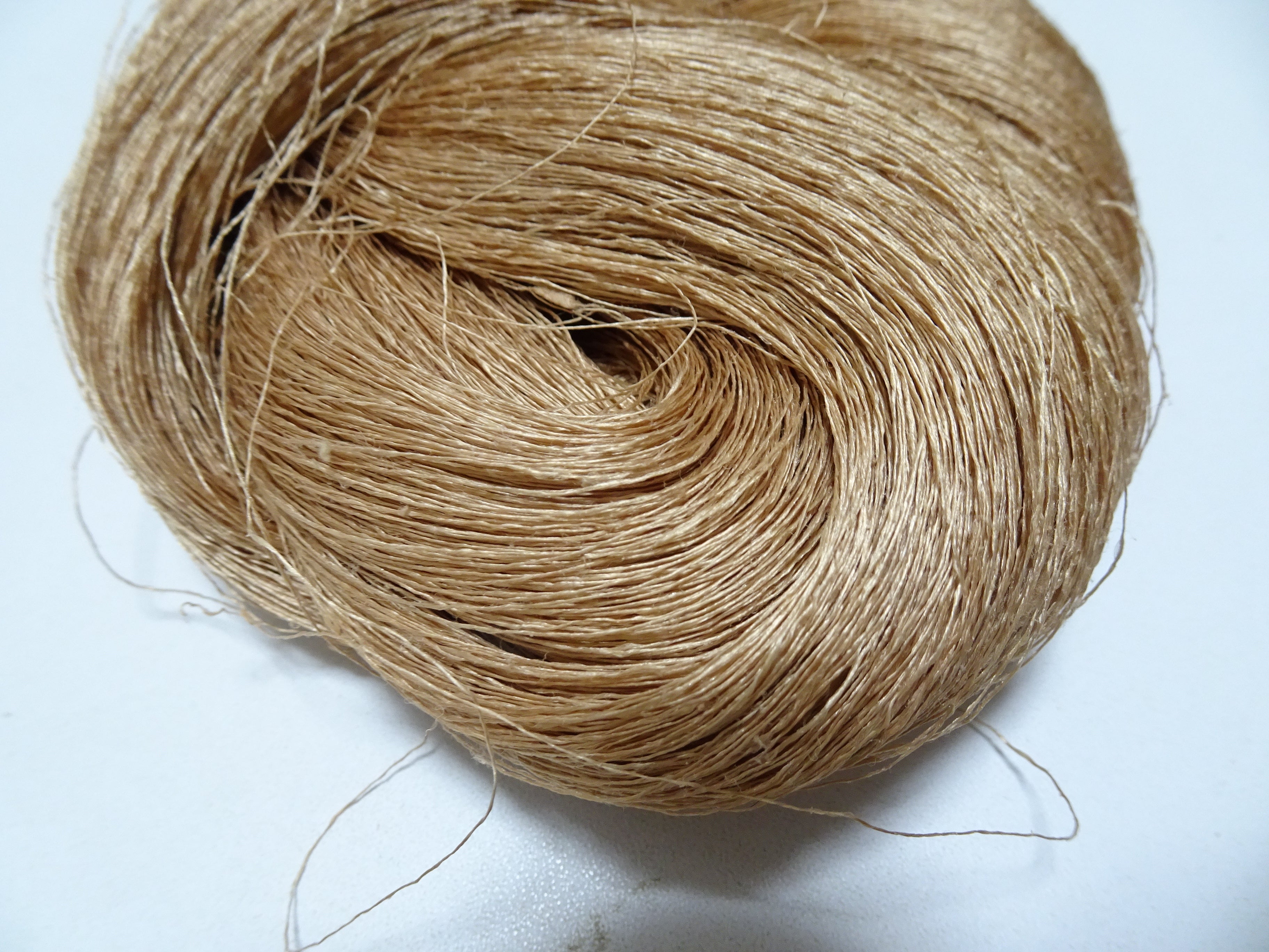 Japanese vintage Tsumugi silk thread embroidery & weave 8756
