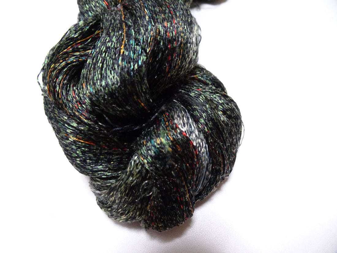 Japanese Vintage Super Rare Indigo Mud Dyeing kasuri loose Twisted Silk Thread Various Sets Embroidery & weave 15535