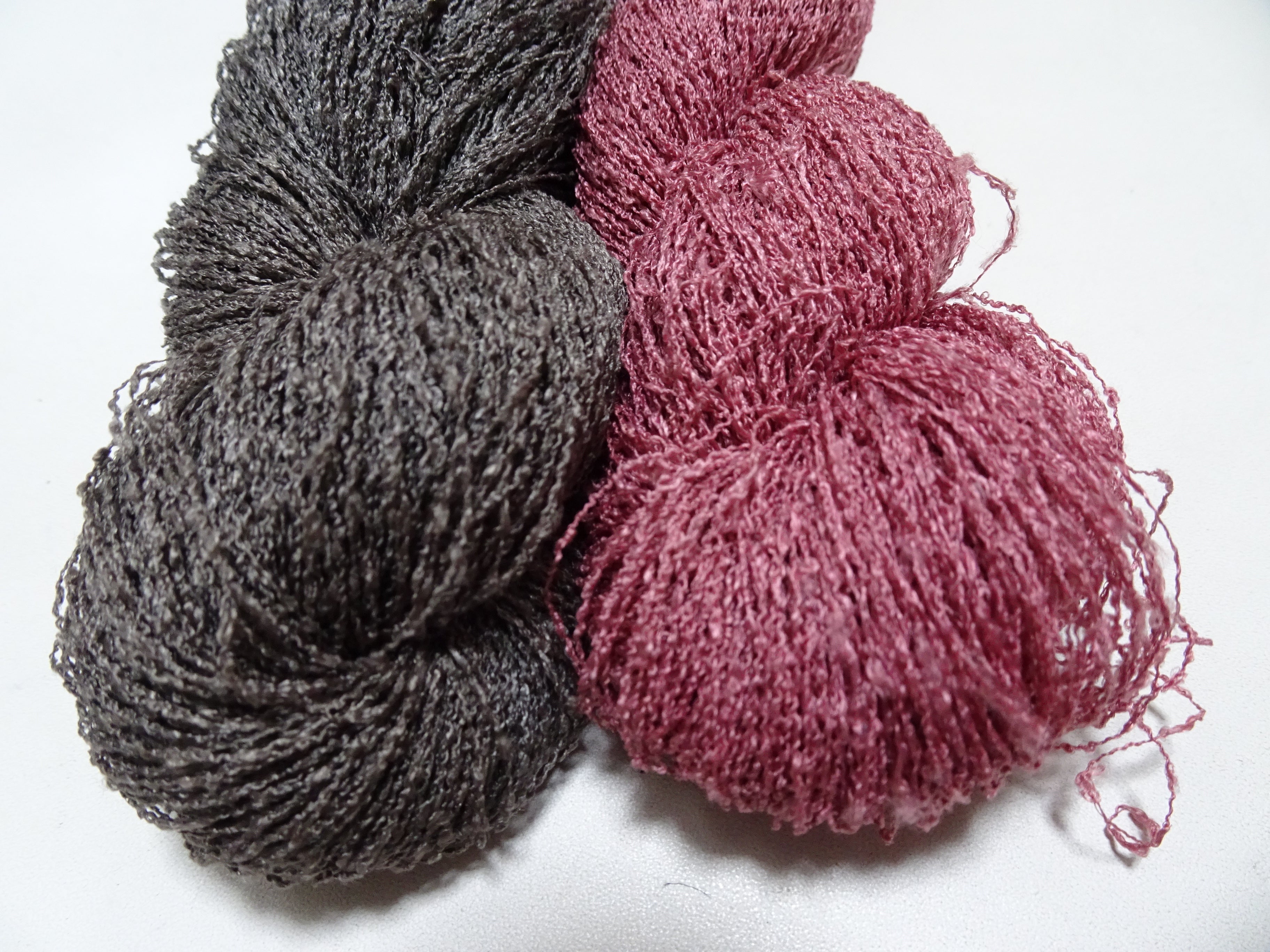 Japanese Vintage Unusual Tsumugi Silk Thread 2sets Embroidery & Weaving 17564