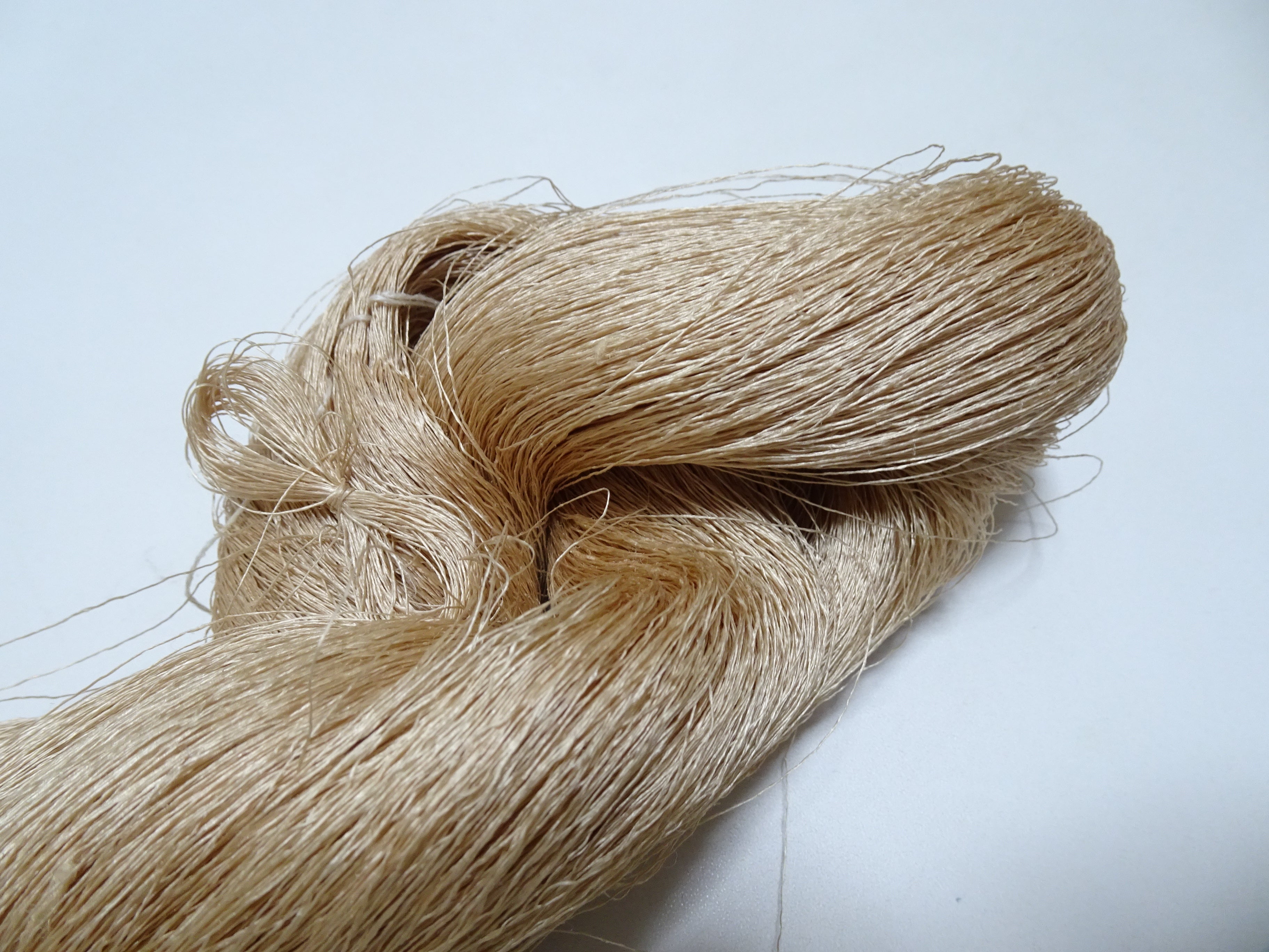 Japanese vintage Tsumugi silk thread embroidery & weave 8757