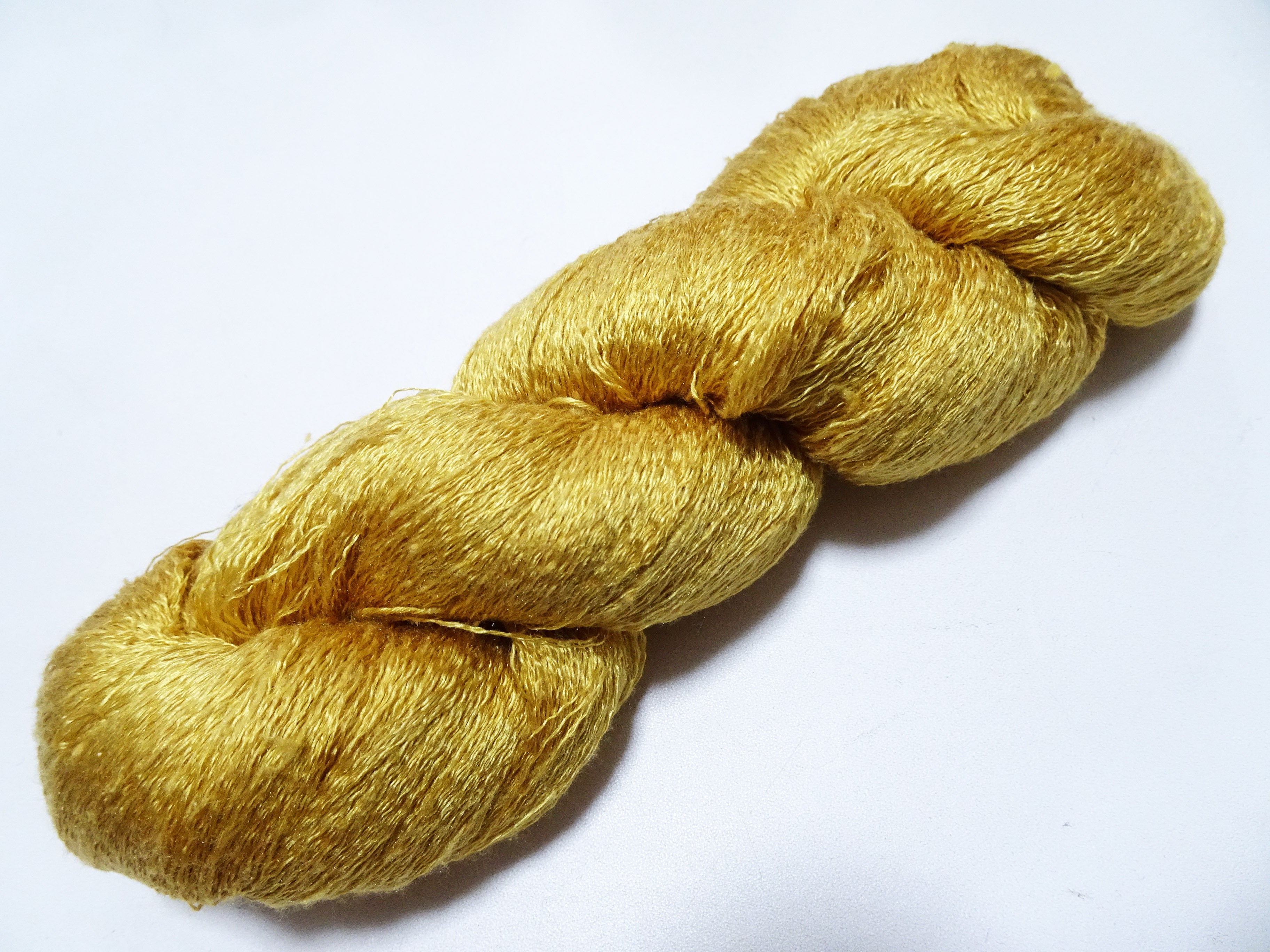 Japanese Vintage Japanese Cedar Dyeing Silk Thread Embroidery & Weaving Golden Brown 18147