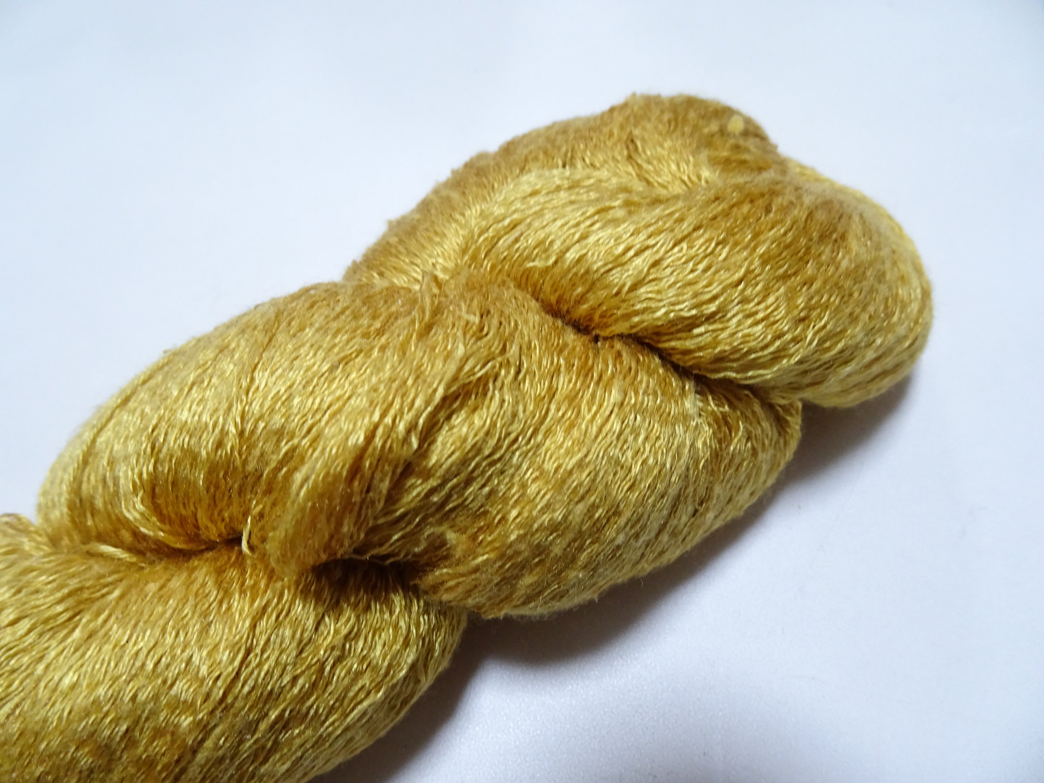 Japanese Vintage Japanese Cedar Dyeing Silk Thread Embroidery & Weaving Golden Brown 18147