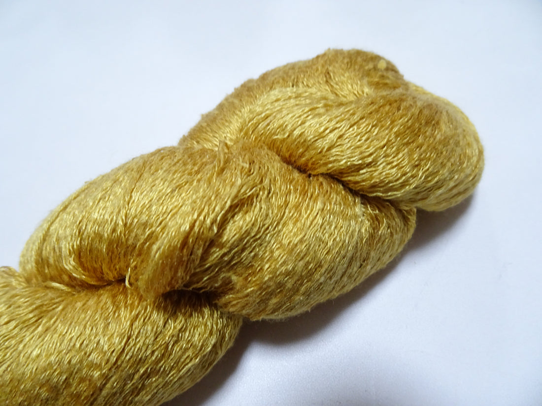 Japanese Vintage Japanese Cedar Dyeing Silk Thread Embroidery & Weaving Golden Brown 18147