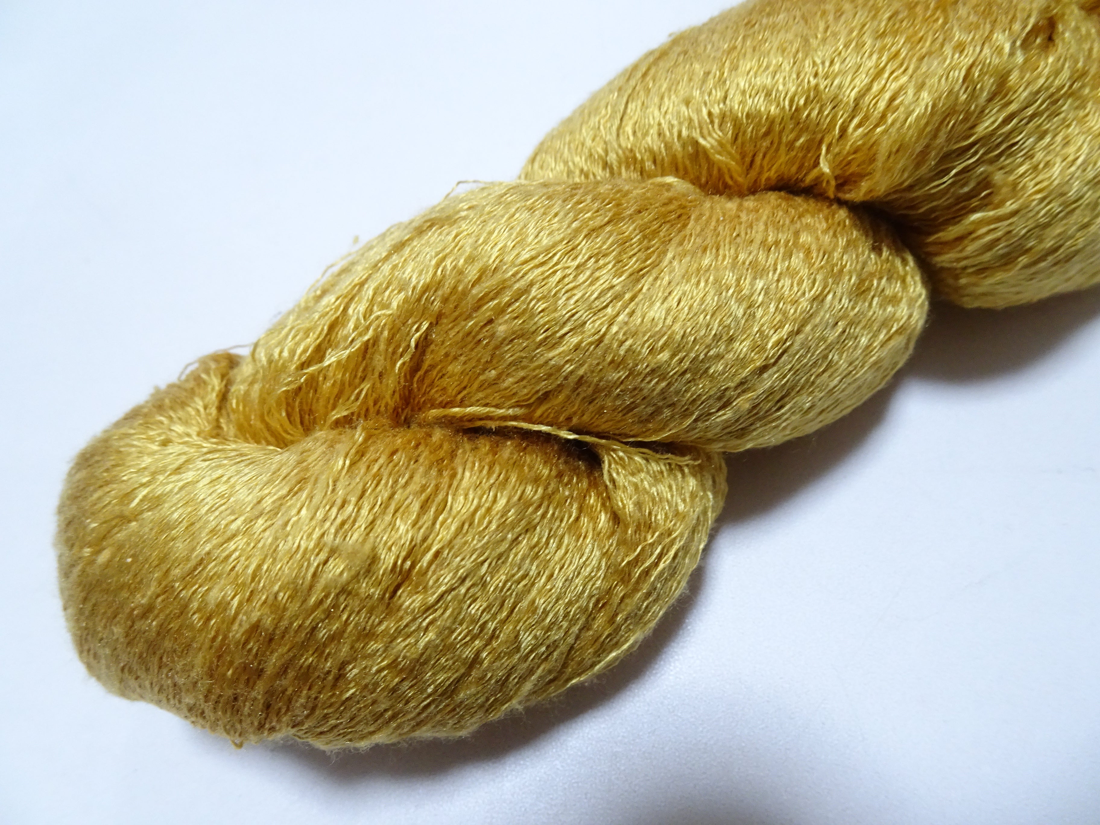 Japanese Vintage Japanese Cedar Dyeing Silk Thread Embroidery & Weaving Golden Brown 18147