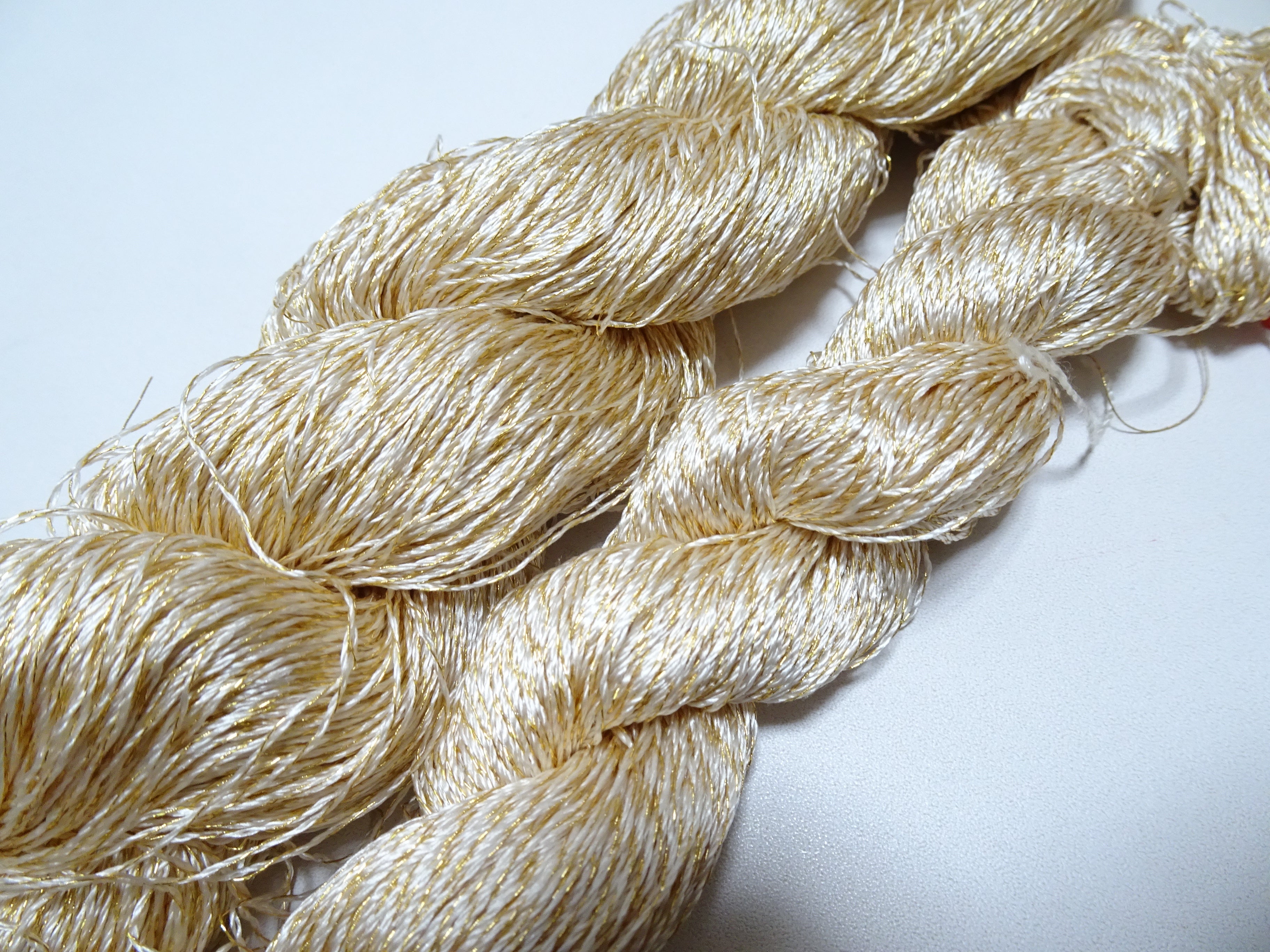 Japanese Vintage High Class Rare Silk Thread 2sets Mixture of Gold embroidery 15620