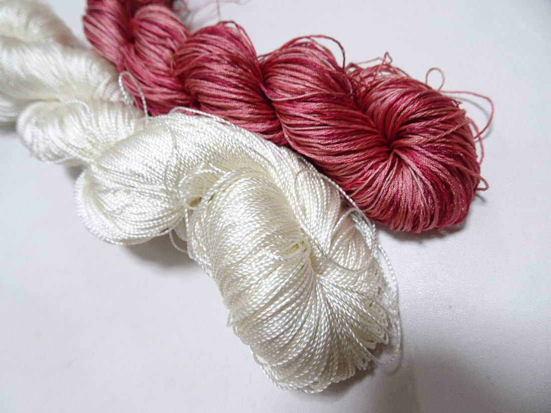 Japanese Vintage Twisted Silk Thread 2sets Embroidery & Weaving 18461