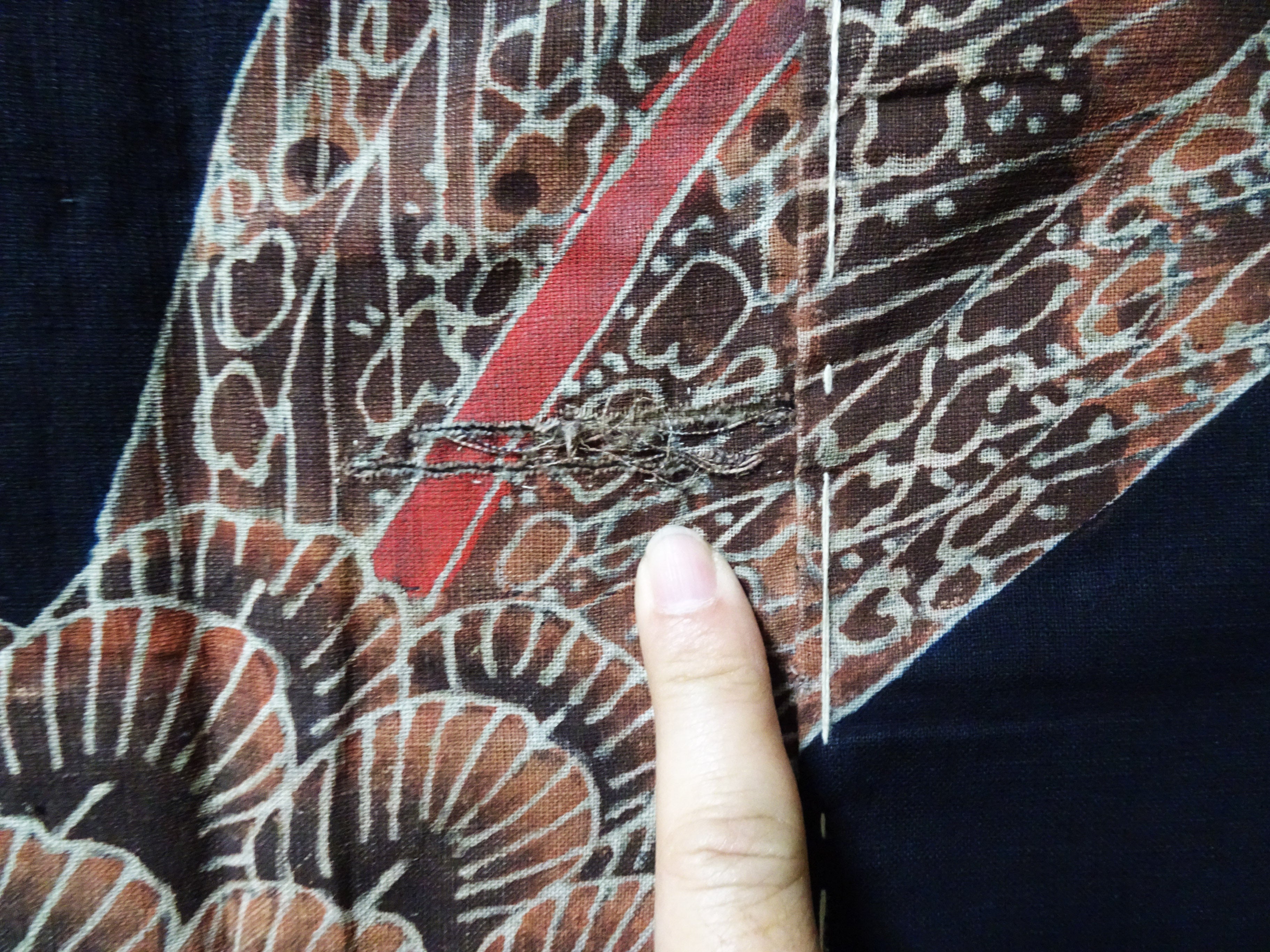 Japanese Antique Meiji Period Tsutsugaki Indigo Textile – Hawks & Pine, Rare Japanese Folk Art, Hand-Dyed Cotton, Wall Hanging 16490