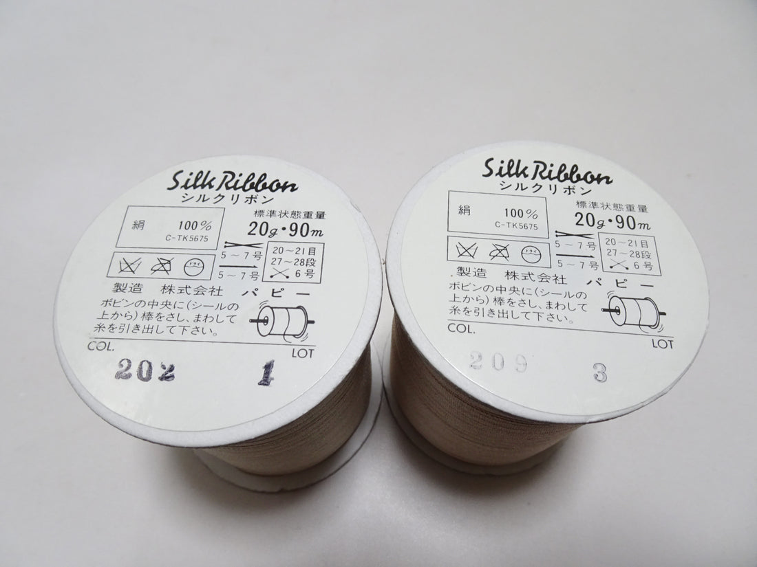 Japanese Vintage Silk Ribbon Embroidery Thread 2sets 18974
