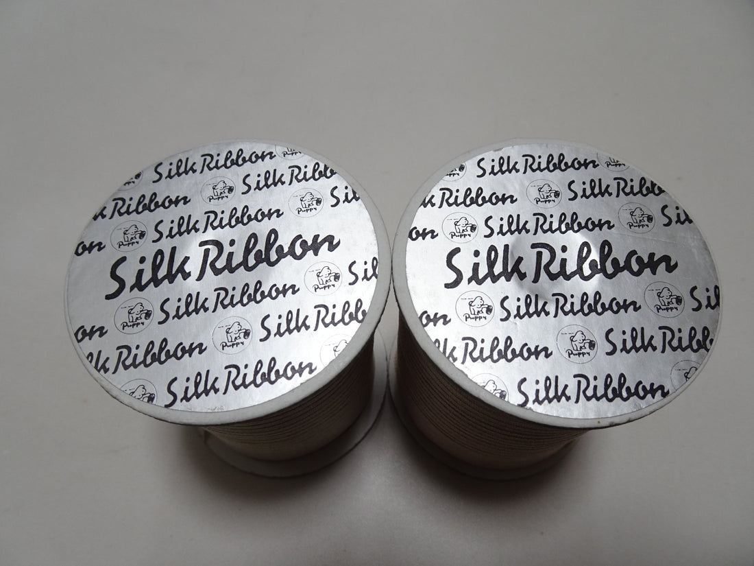 Japanese Vintage Silk Ribbon Embroidery Thread 2sets 18974