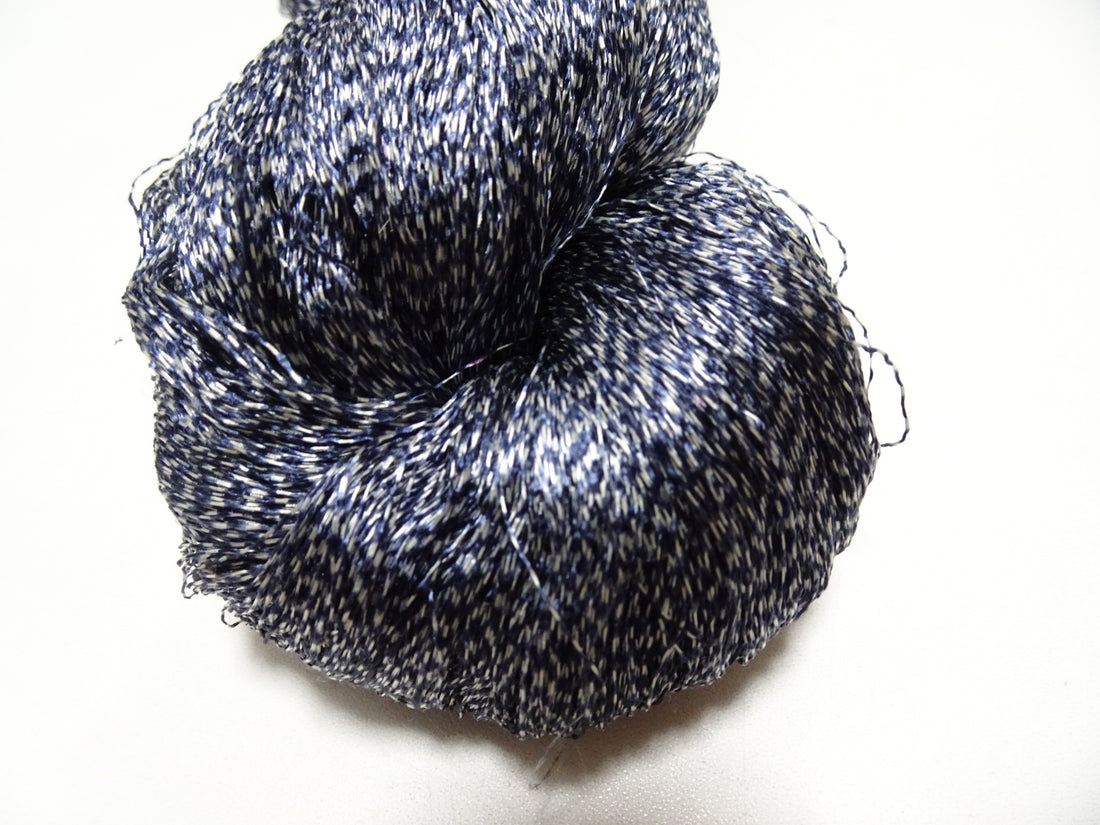 Japanese Vintage Super Rare Indigo Mud Dyeing kasuri loose Twisted Silk Thread Various Sets Embroidery & weave 15538