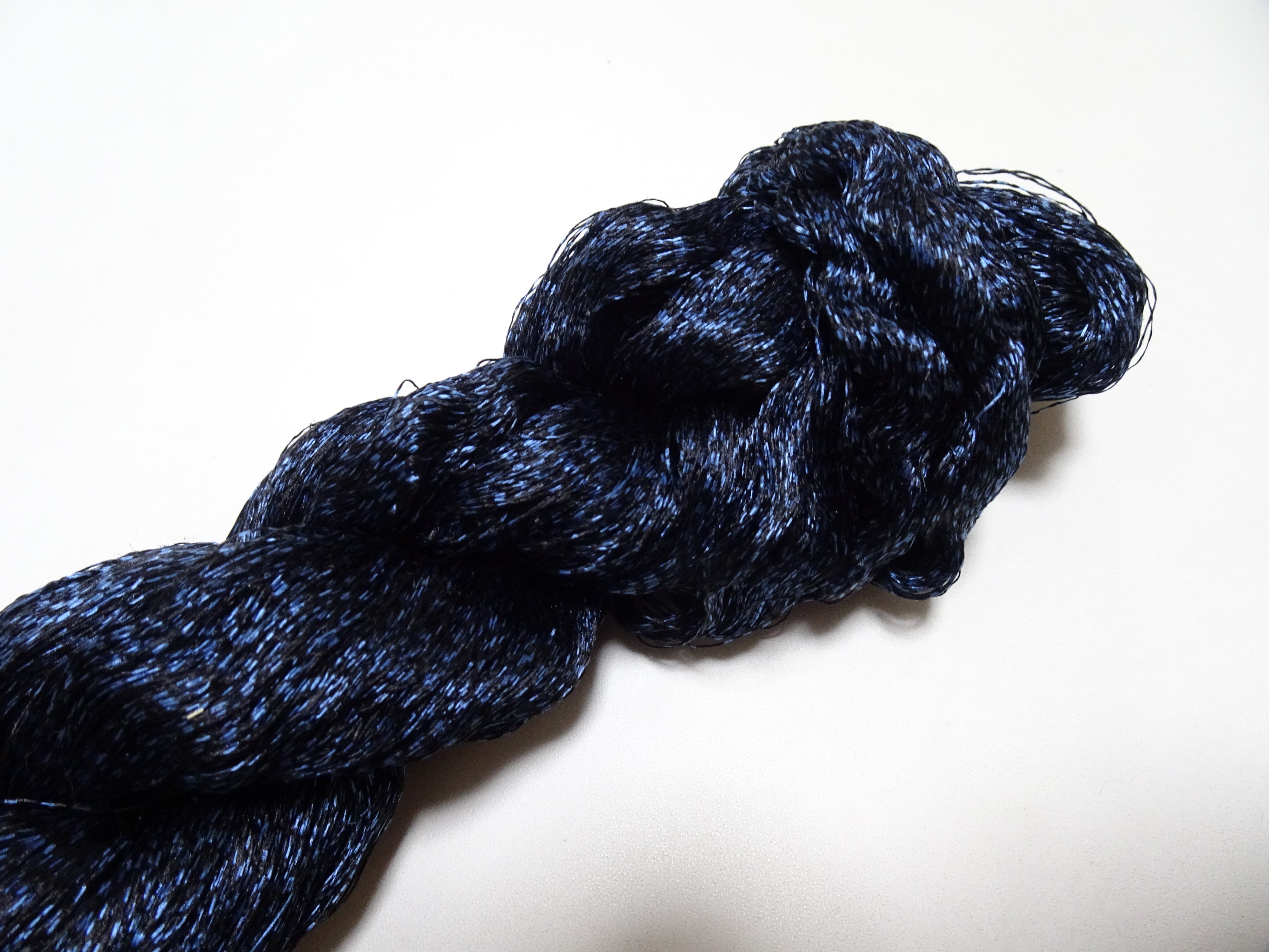 Japanese Vintage Super Rare Indigo Mud Dyeing kasuri loose Twisted Silk Thread Various Sets Embroidery & weave 15539