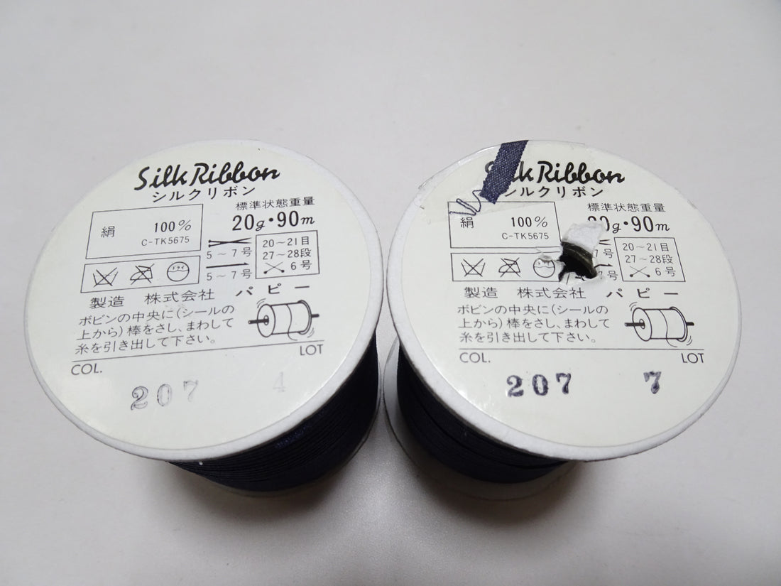 Japanese Vintage Silk Ribbon Embroidery Thread 2sets 18975