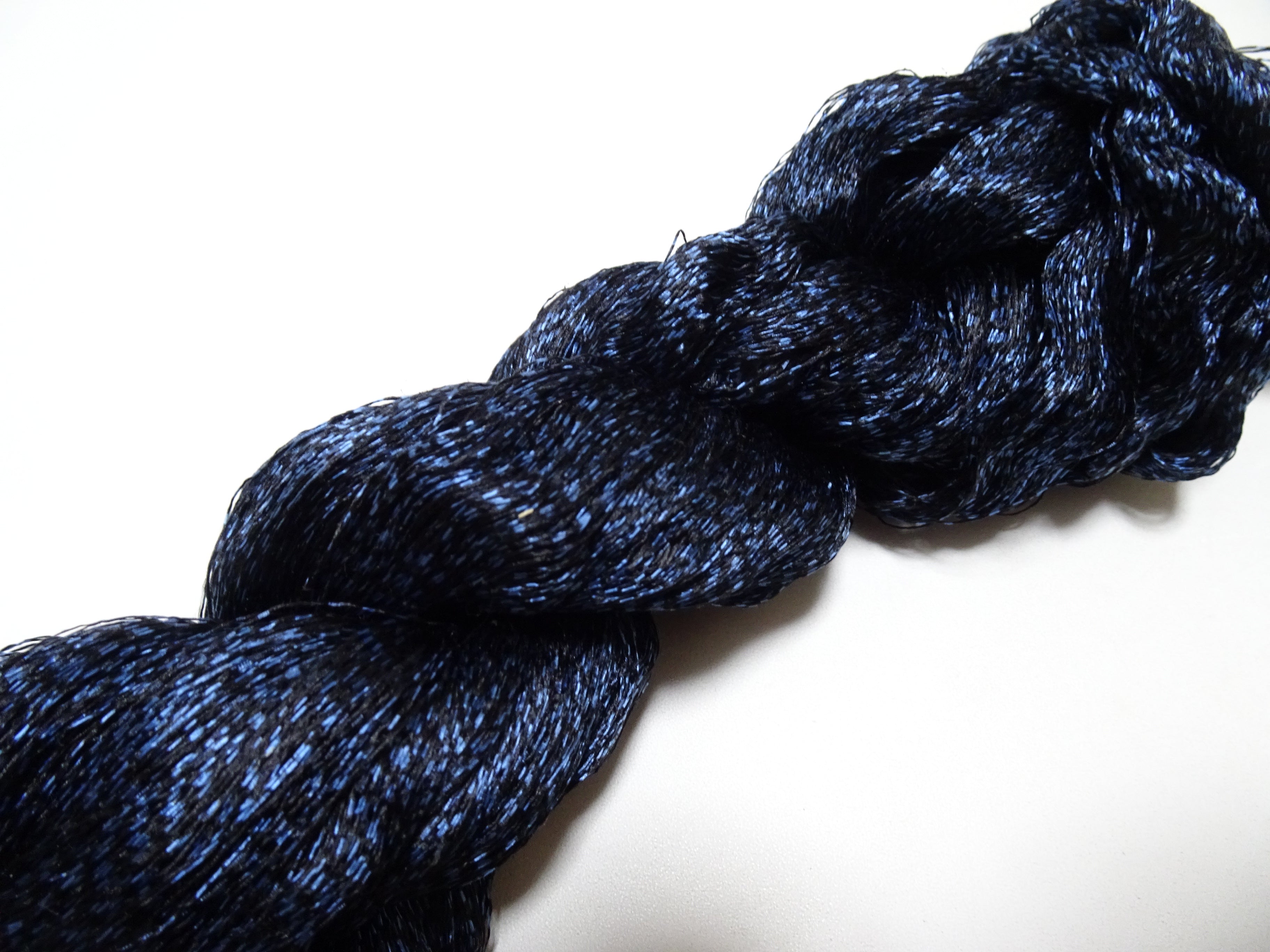 Japanese Vintage Super Rare Indigo Mud Dyeing kasuri loose Twisted Silk Thread Various Sets Embroidery & weave 15539