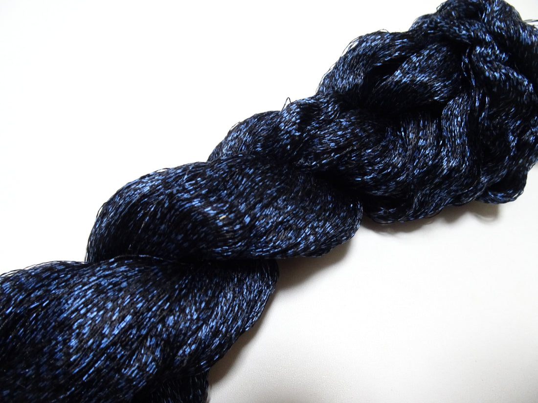 Japanese Vintage Super Rare Indigo Mud Dyeing kasuri loose Twisted Silk Thread Various Sets Embroidery & weave 15539