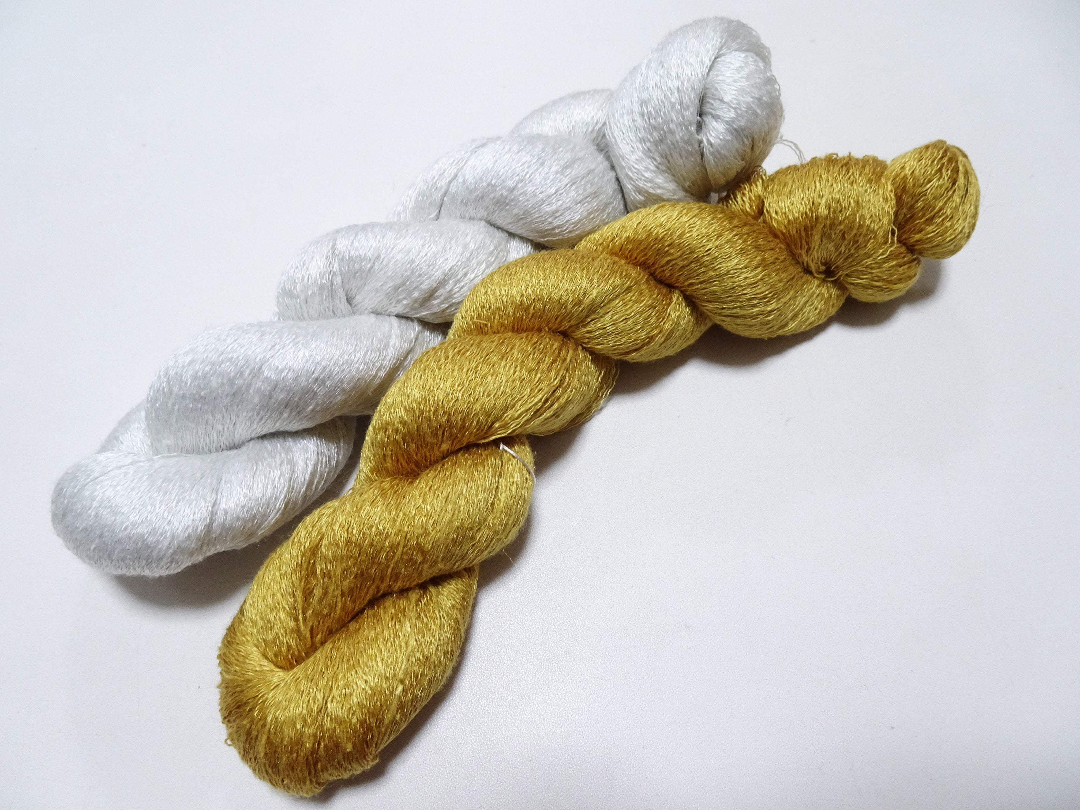 Japanese Vintage Japanese Cedar Dyeing Silk Thread 2sets Embroidery & Weaving 18150
