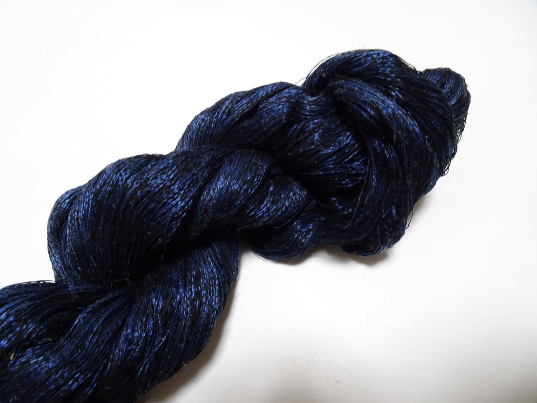 Japanese Vintage Super Rare Indigo Mud Dyeing kasuri loose Twisted Silk Thread Various Sets Embroidery & weave 15540