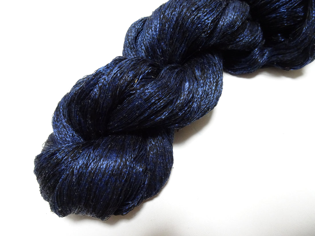 Japanese Vintage Super Rare Indigo Mud Dyeing kasuri loose Twisted Silk Thread Various Sets Embroidery & weave 15540