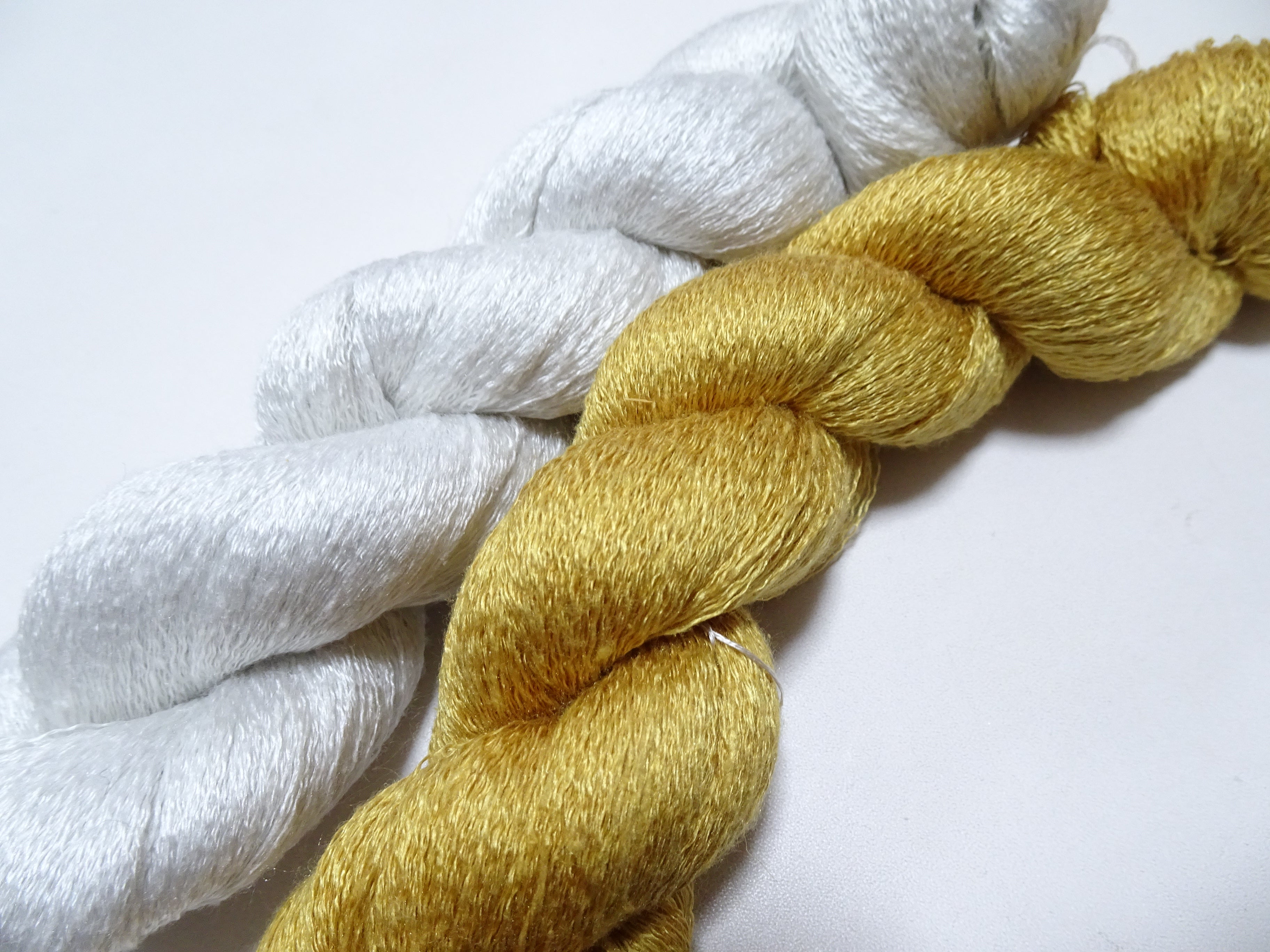 Japanese Vintage Japanese Cedar Dyeing Silk Thread 2sets Embroidery & Weaving 18150