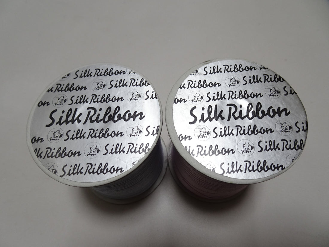 Japanese Vintage Silk Ribbon Embroidery Thread 2sets 18976