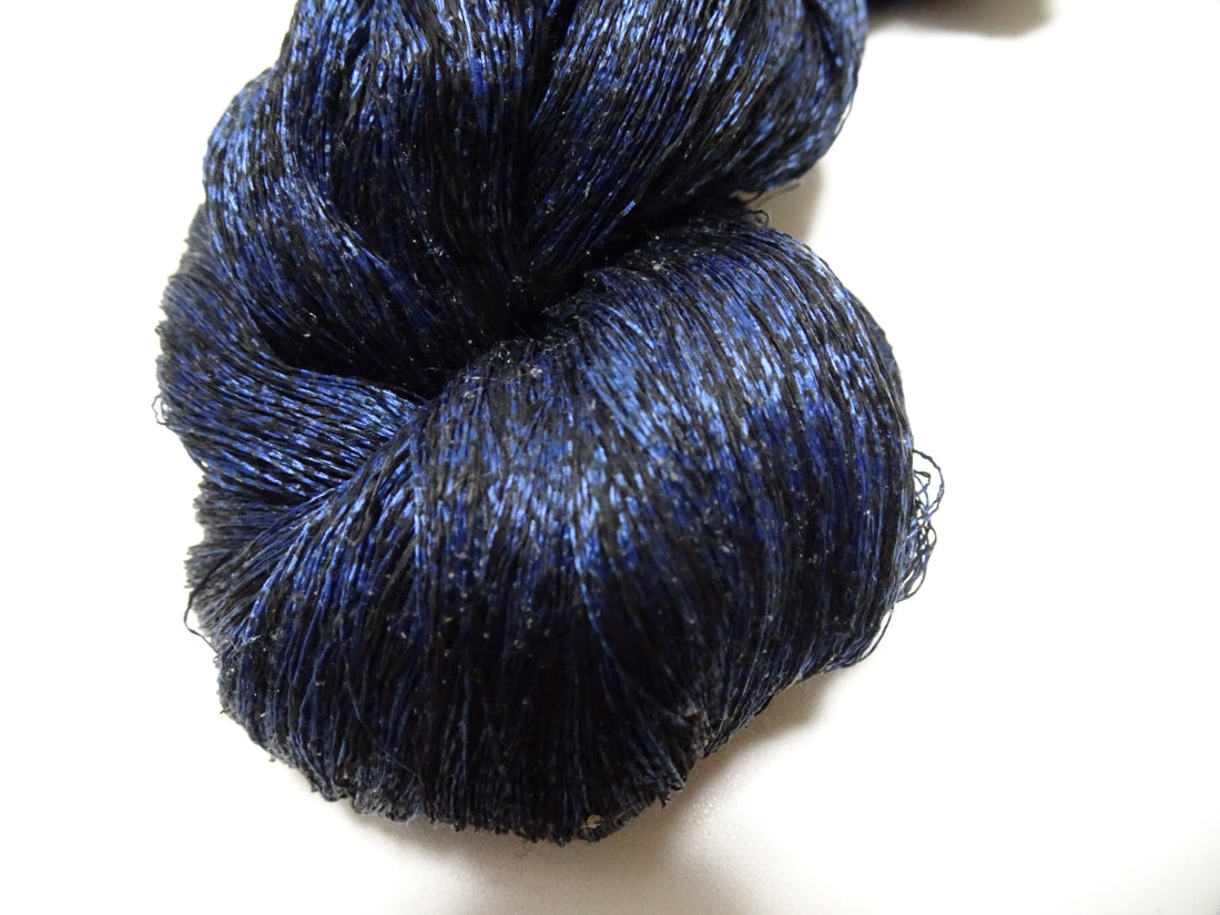 Japanese Vintage Super Rare Indigo Mud Dyeing kasuri loose Twisted Silk Thread Various Sets Embroidery & weave 15540