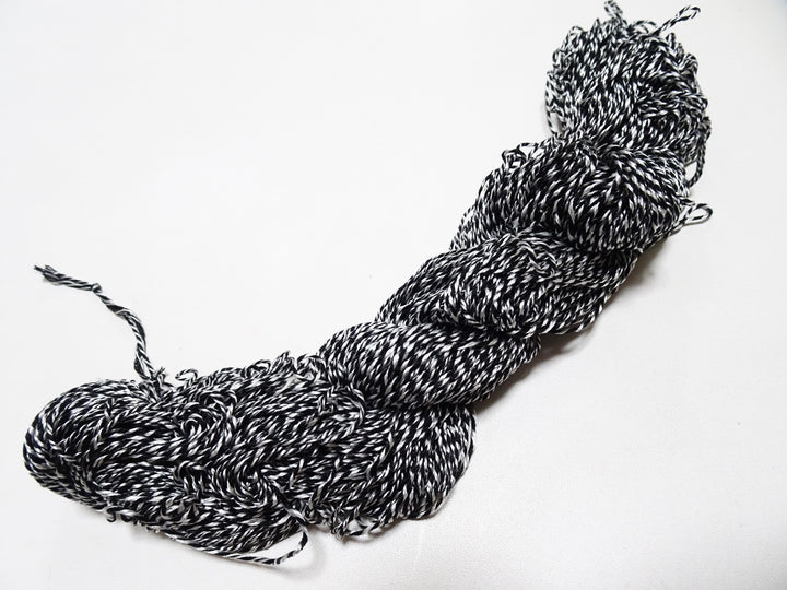 Japanese Tanaka Gen Silk – One-of-a-Kind Hand-Dyed Artistic Silk Thread, Rare Japanese Artisan Yarn, Limited Stock  Black & White 19141