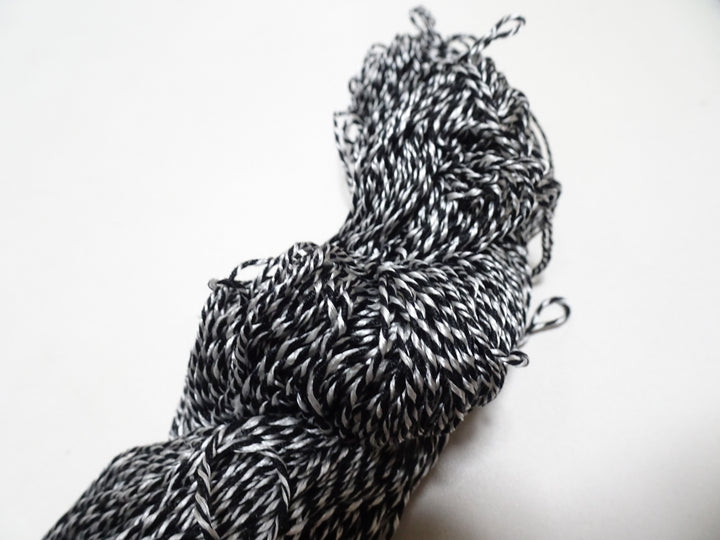 Japanese Tanaka Gen Silk – One-of-a-Kind Hand-Dyed Artistic Silk Thread, Rare Japanese Artisan Yarn, Limited Stock  Black & White 19141