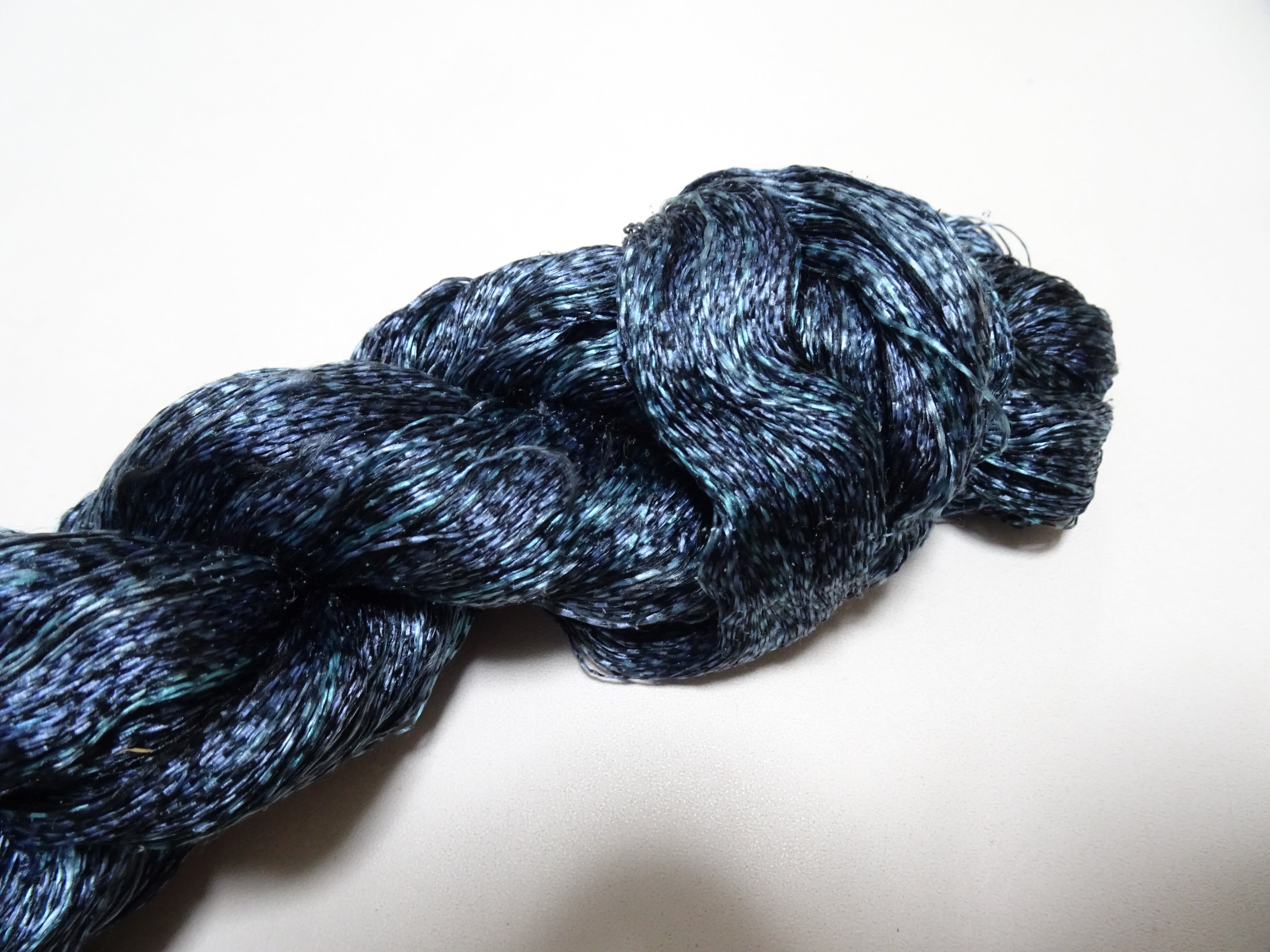 Japanese Vintage Super Rare Indigo Mud Dyeing kasuri loose Twisted Silk Thread Various Sets Embroidery & weave 15541