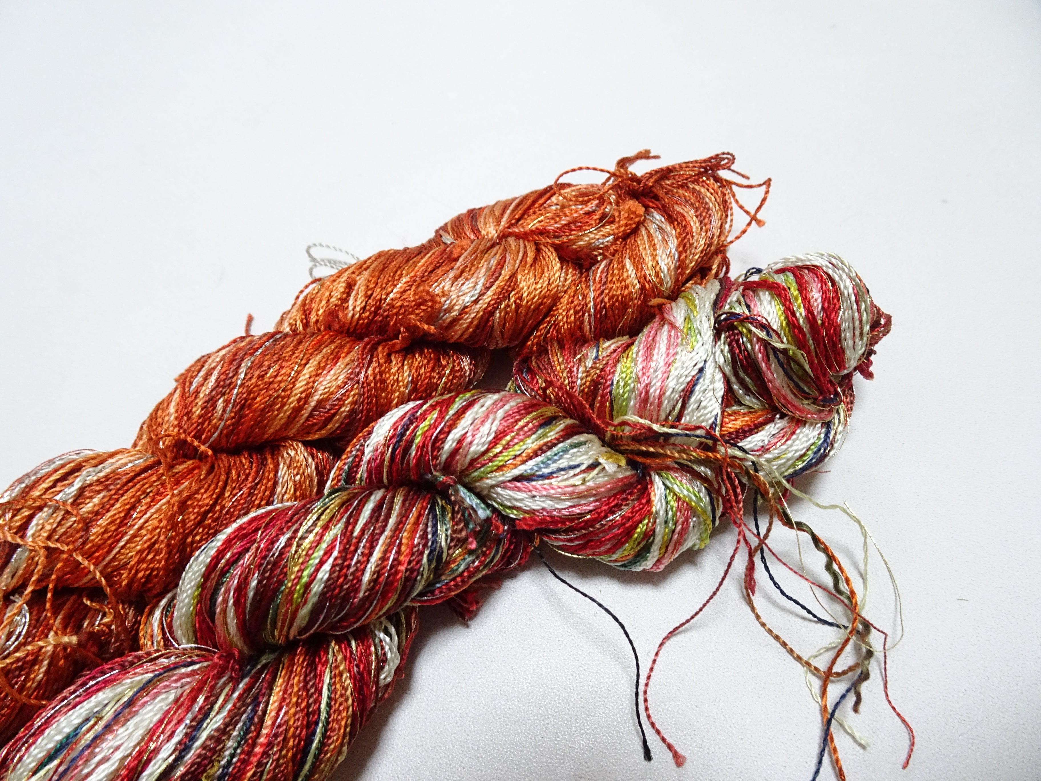 Japanese Vintage Twisted Silk Thread 2sets Embroidery & Weaving 18465