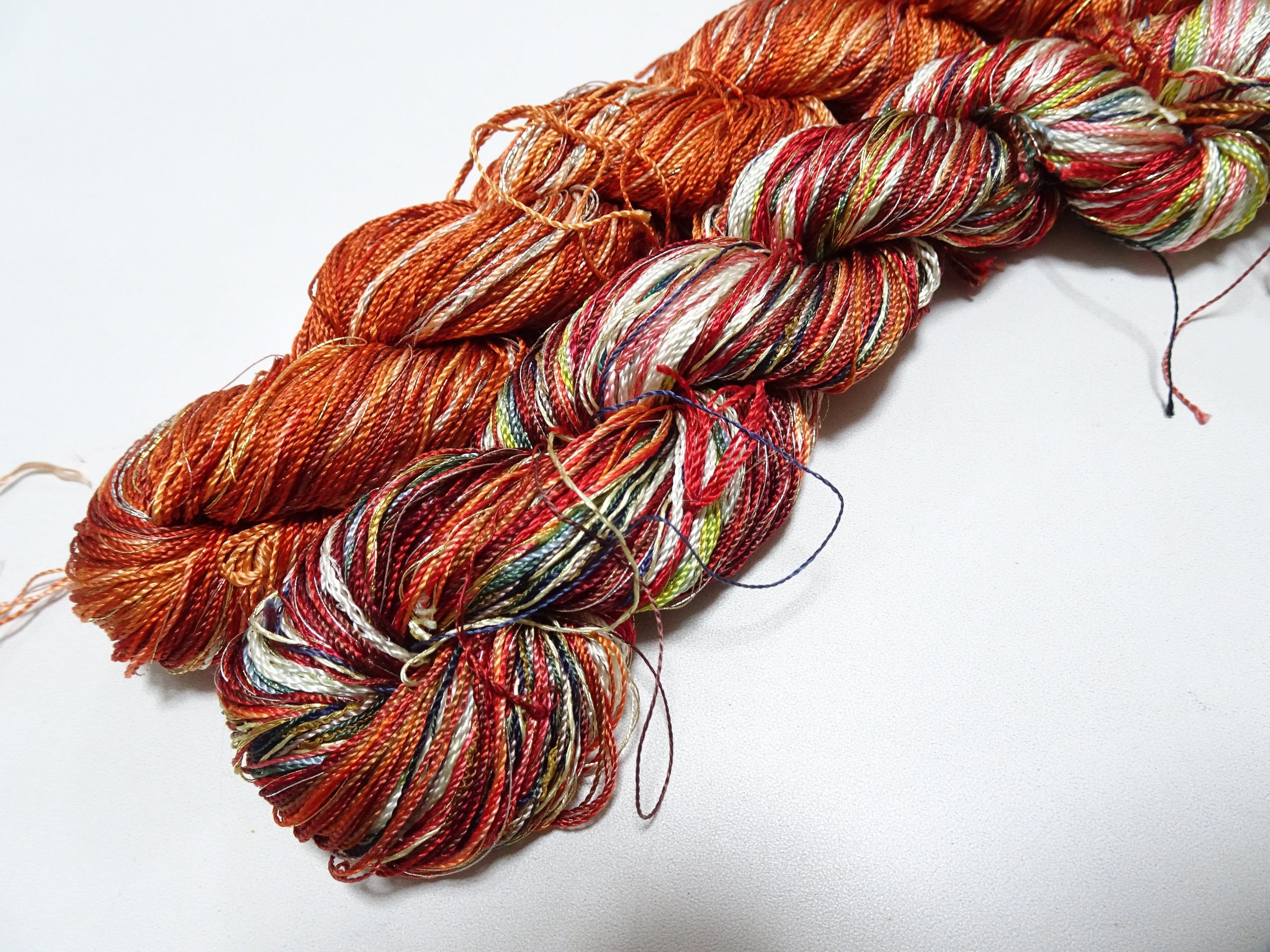 Japanese Vintage Twisted Silk Thread 2sets Embroidery & Weaving 18465