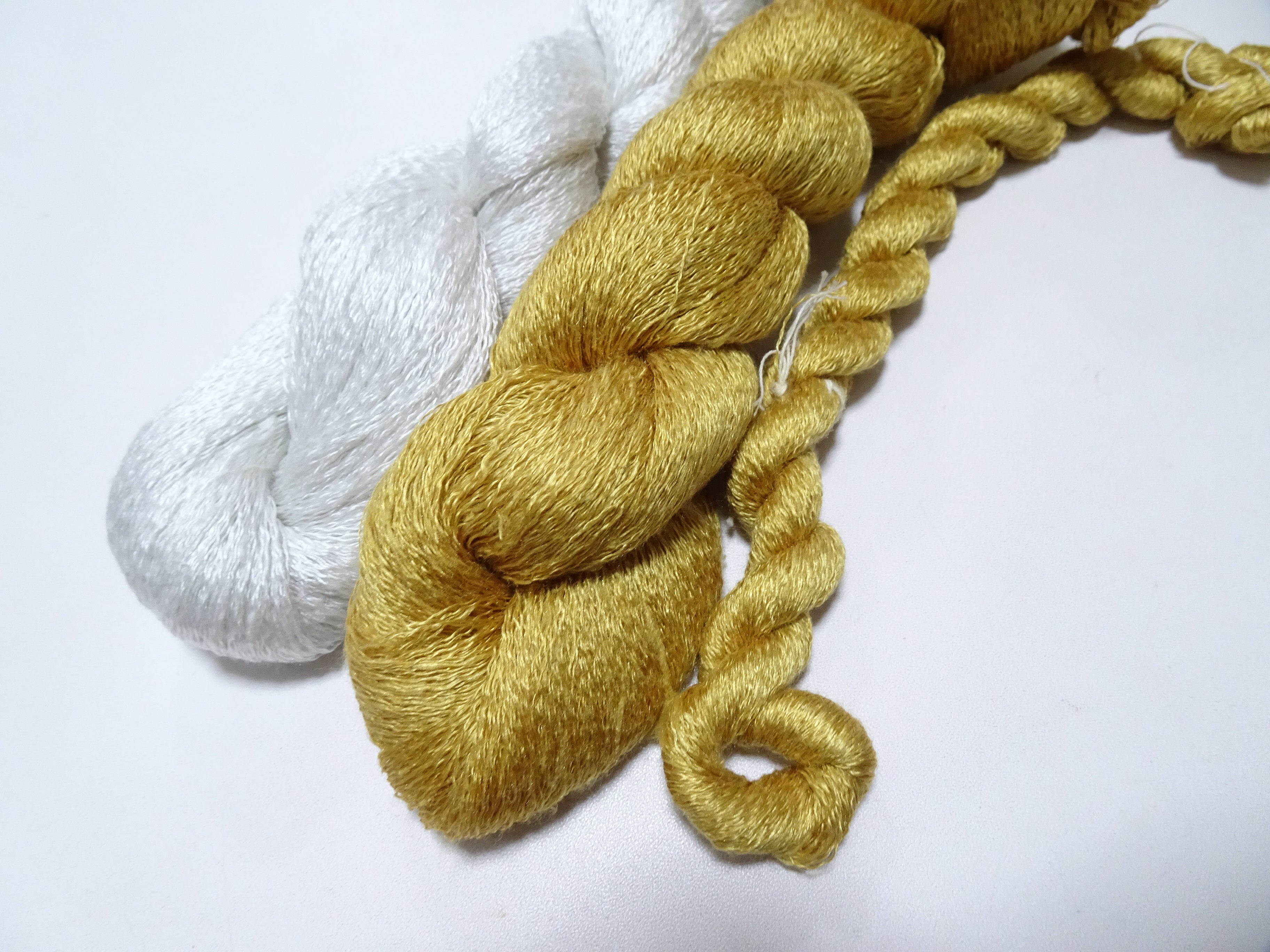 Japanese Vintage Japanese Cedar Dyeing Silk Thread 3sets Embroidery & Weaving 18151