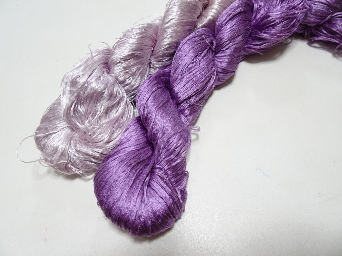 Japanese Vintage loose Twisted Silk Thread 2sets Embroidery 14565