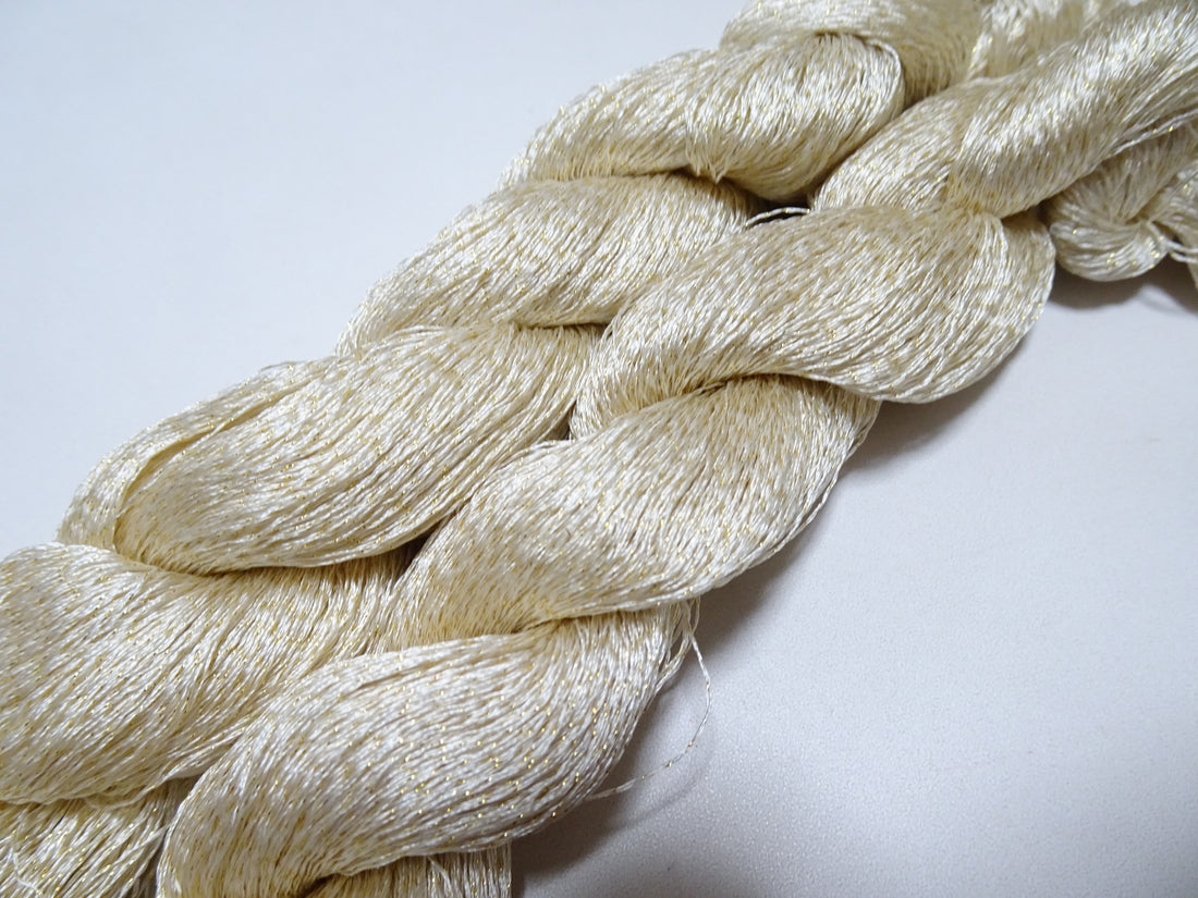 Japanese Vintage High Class Rare Silk Thread 2sets Mixture of Gold embroidery 15624