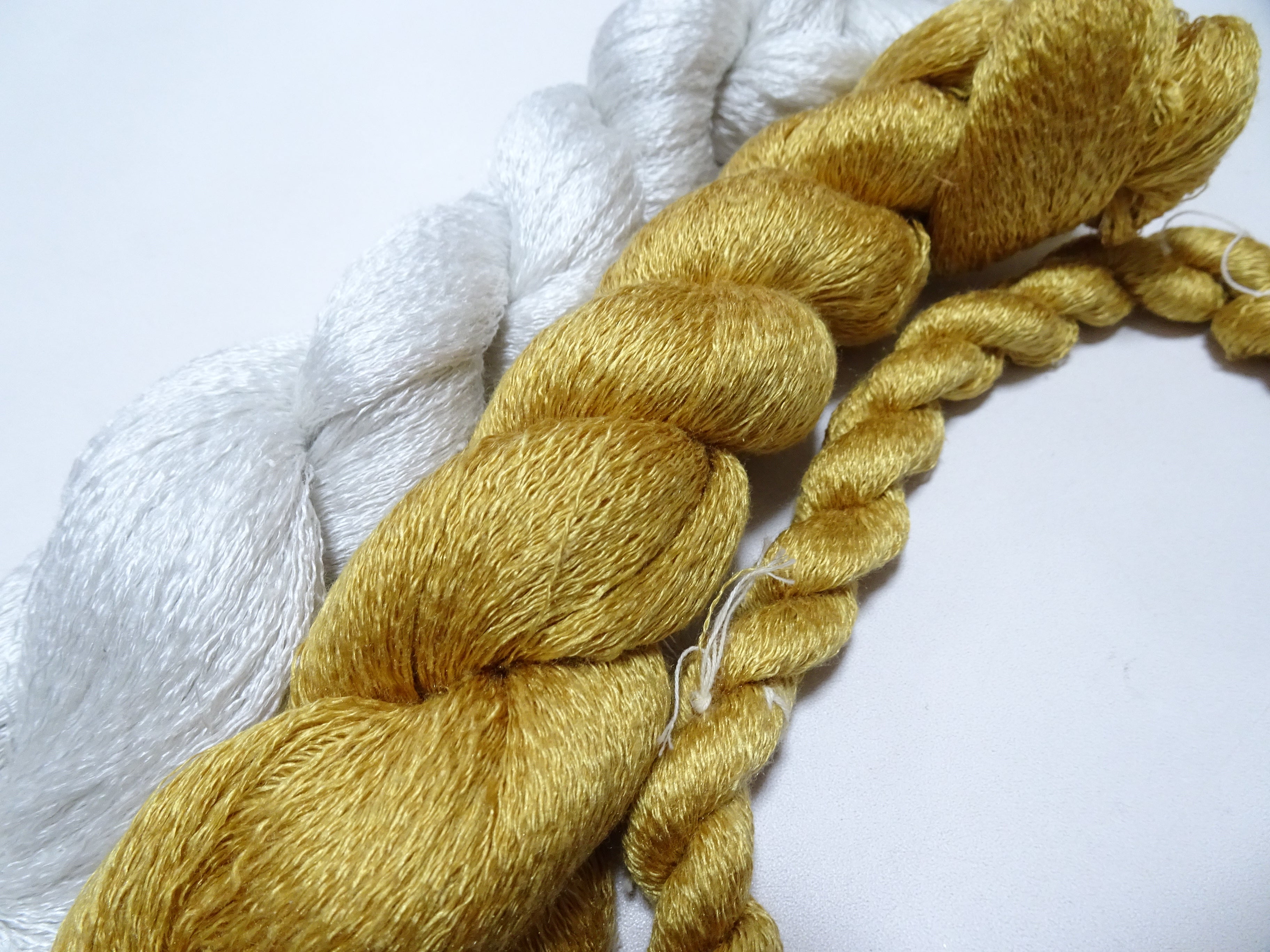 Japanese Vintage Japanese Cedar Dyeing Silk Thread 3sets Embroidery & Weaving 18151