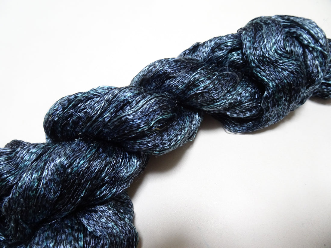 Japanese Vintage Super Rare Indigo Mud Dyeing kasuri loose Twisted Silk Thread Various Sets Embroidery & weave 15541