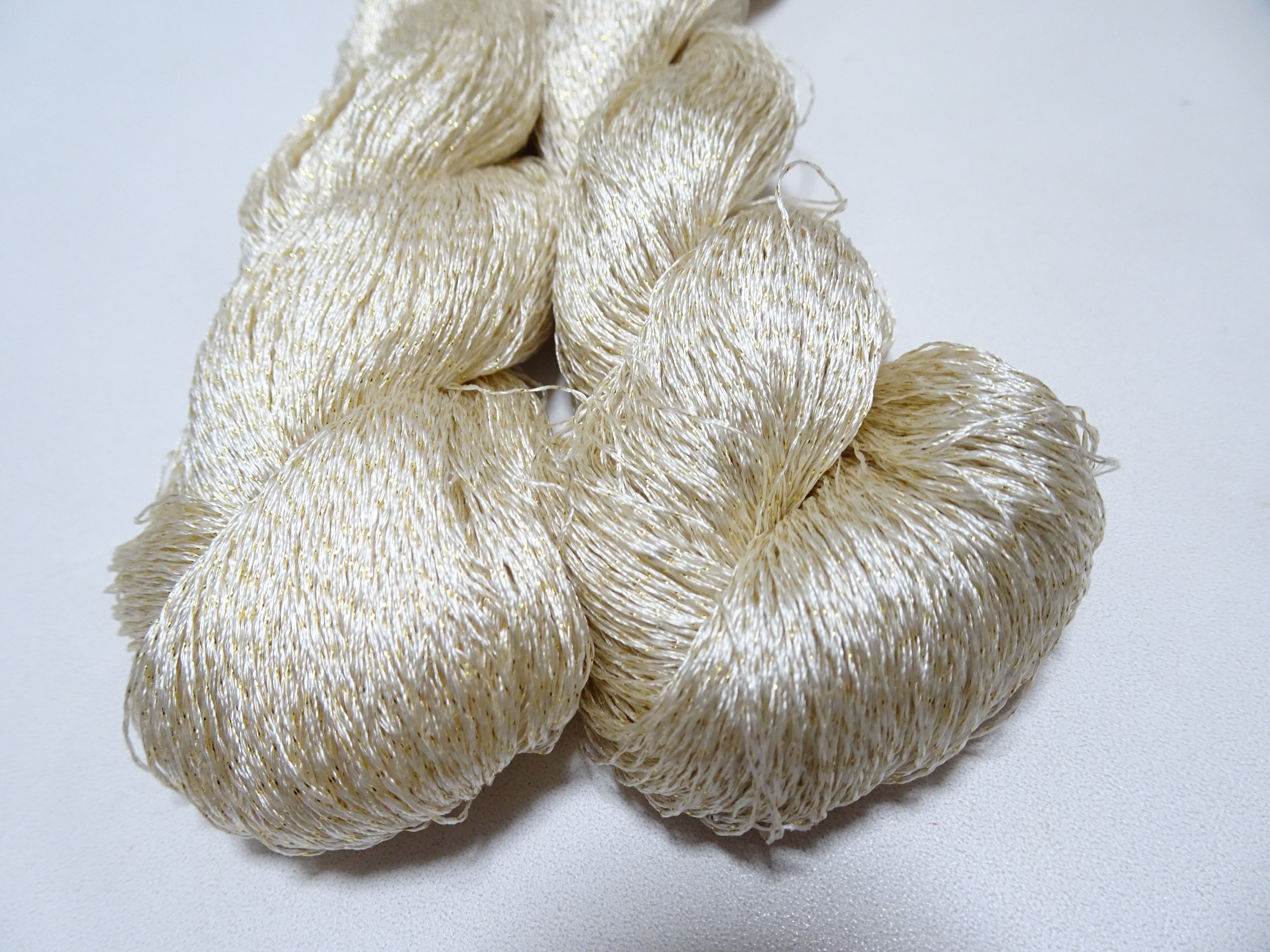 Japanese Vintage High Class Rare Silk Thread 2sets Mixture of Gold embroidery 15624