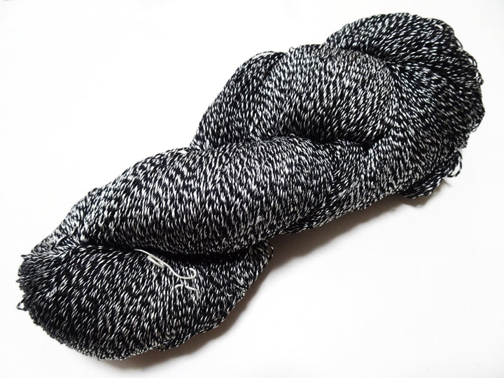 Japanese Tanaka Gen Silk – One-of-a-Kind Hand-Dyed Artistic Silk Thread, Rare Japanese Artisan Yarn, Limited Stock  Black & White 19142