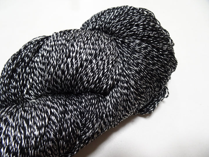 Japanese Tanaka Gen Silk – One-of-a-Kind Hand-Dyed Artistic Silk Thread, Rare Japanese Artisan Yarn, Limited Stock  Black & White 19142