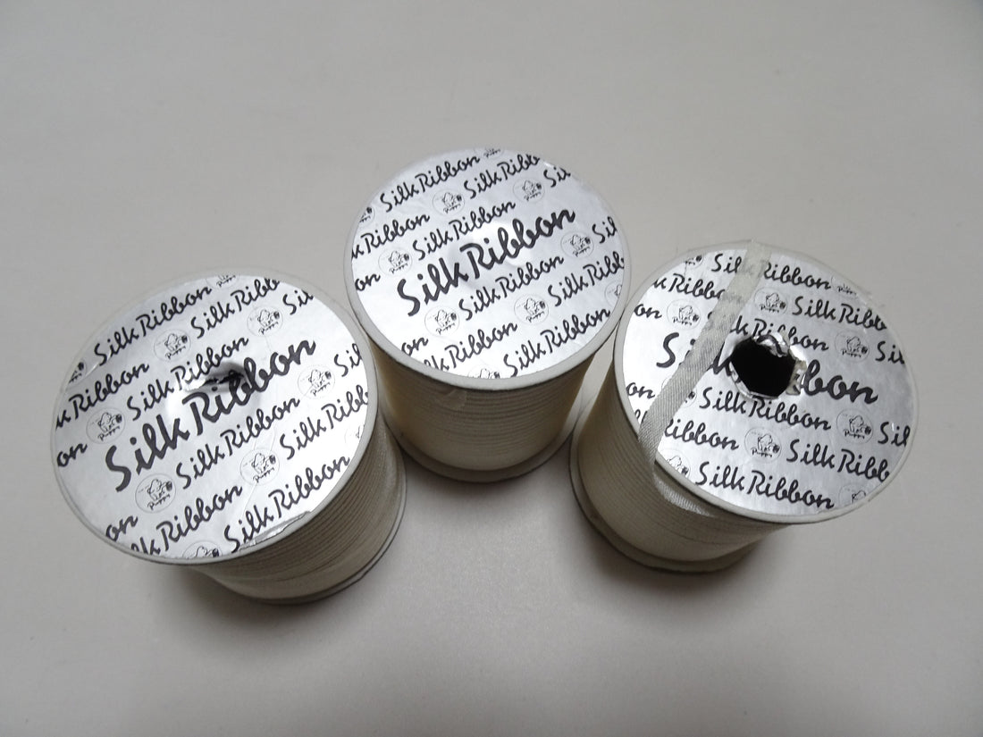 Japanese Vintage Silk Ribbon Embroidery Thread 3sets 18978
