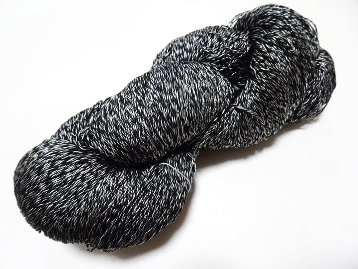 Japanese Tanaka Gen Silk – One-of-a-Kind Hand-Dyed Artistic Silk Thread, Rare Japanese Artisan Yarn, Limited Stock  Black & White 19143