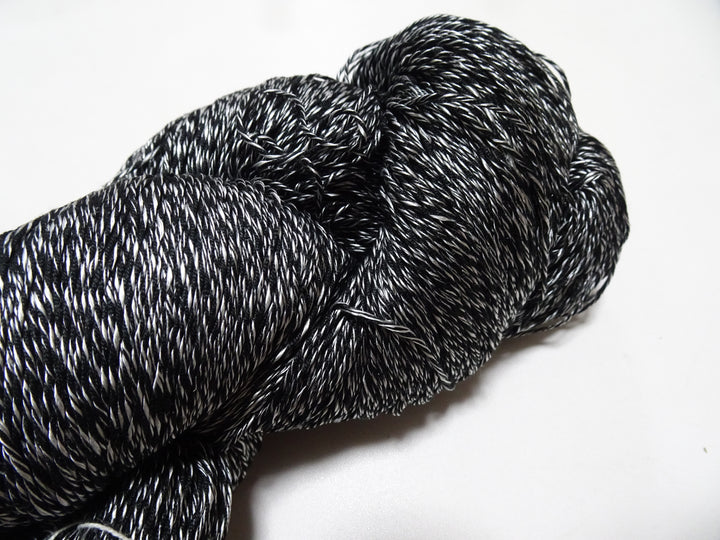 Japanese Tanaka Gen Silk – One-of-a-Kind Hand-Dyed Artistic Silk Thread, Rare Japanese Artisan Yarn, Limited Stock  Black & White 19143
