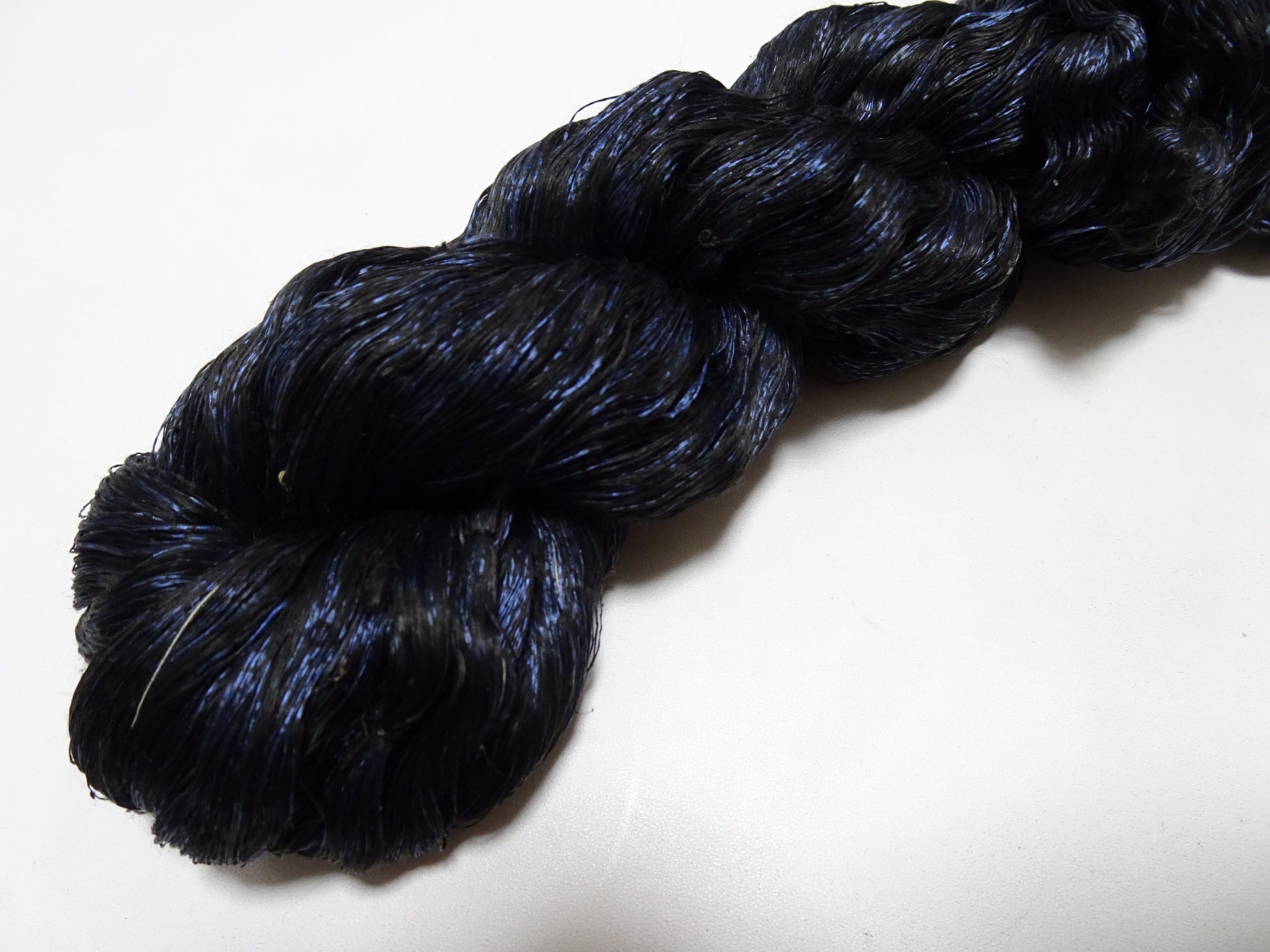 Japanese Vintage Super Rare Indigo Mud Dyeing kasuri loose Twisted Silk Thread Various Sets Embroidery & weave 15543