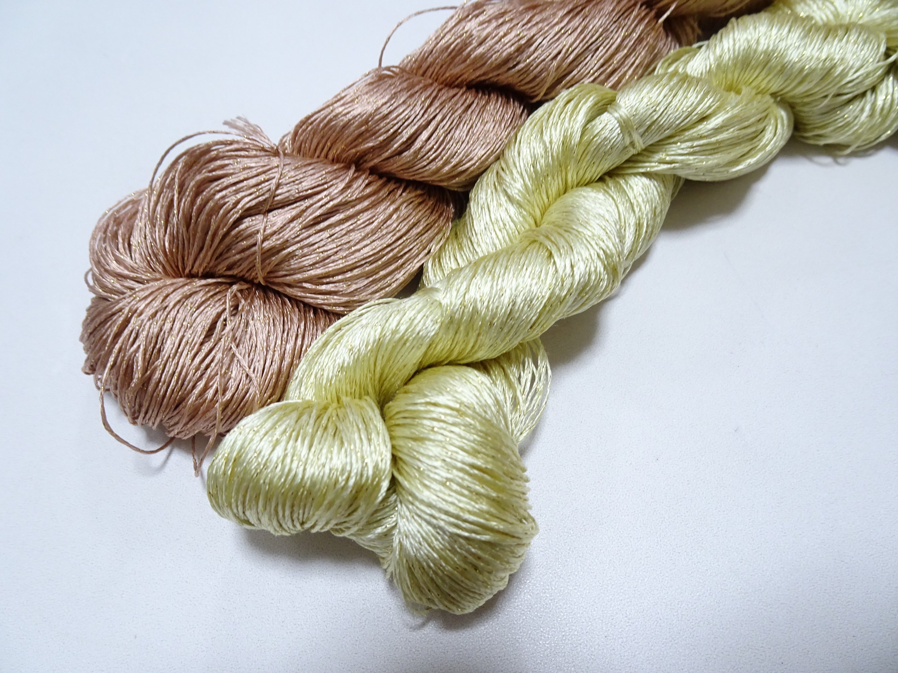 Japanese Vintage High Class Rare Silk Thread 2sets Mixture of Gold embroidery 15626