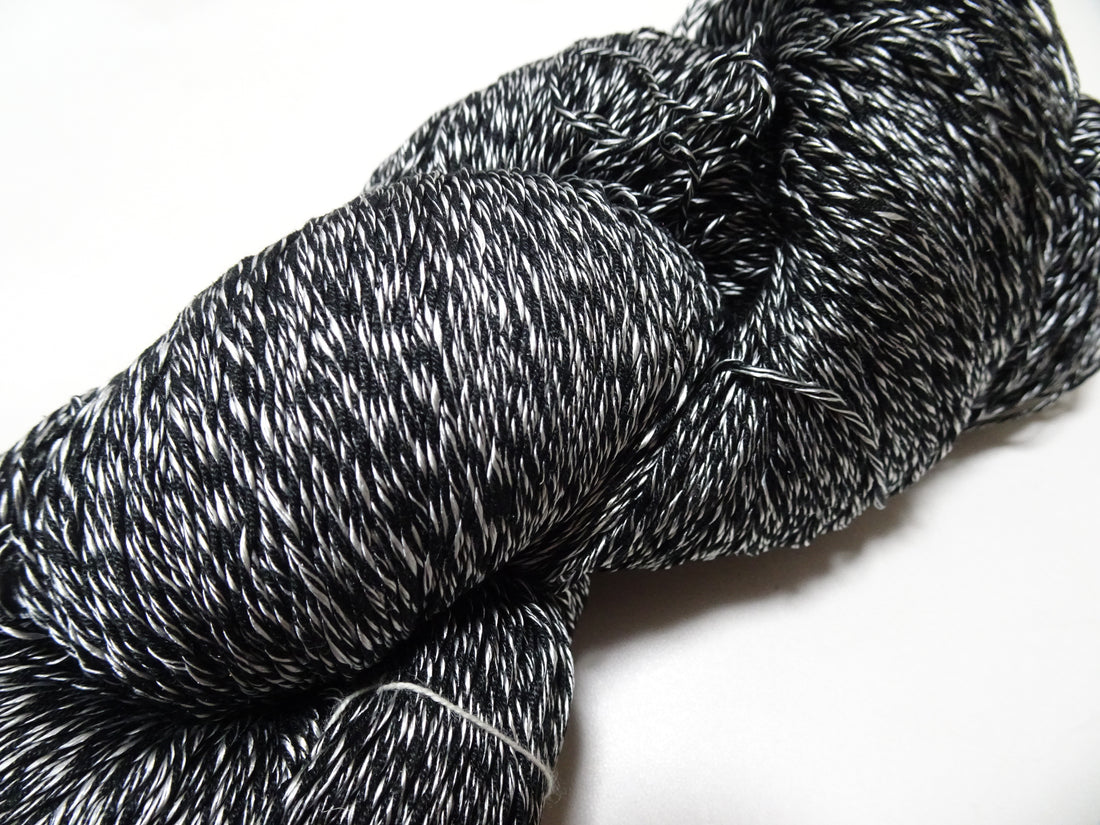 Japanese Tanaka Gen Silk – One-of-a-Kind Hand-Dyed Artistic Silk Thread, Rare Japanese Artisan Yarn, Limited Stock  Black & White 19143