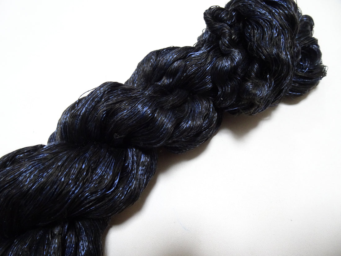 Japanese Vintage Super Rare Indigo Mud Dyeing kasuri loose Twisted Silk Thread Various Sets Embroidery & weave 15543