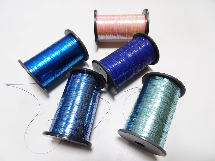 Japanese Vintage Metallic thread flat type Hirahaku 5set  Aluminum foil &  Washi(japanese paper) embroidery 18660