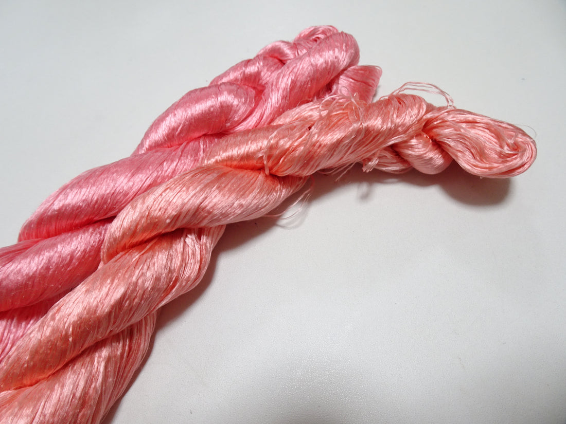 Japanese Vintage loose Twisted Silk Thread 2sets Embroidery 14568