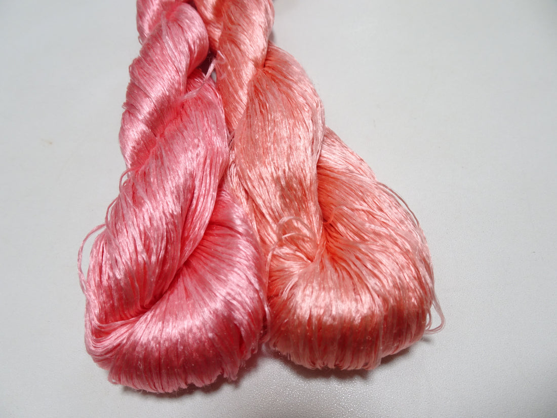 Japanese Vintage loose Twisted Silk Thread 2sets Embroidery 14568