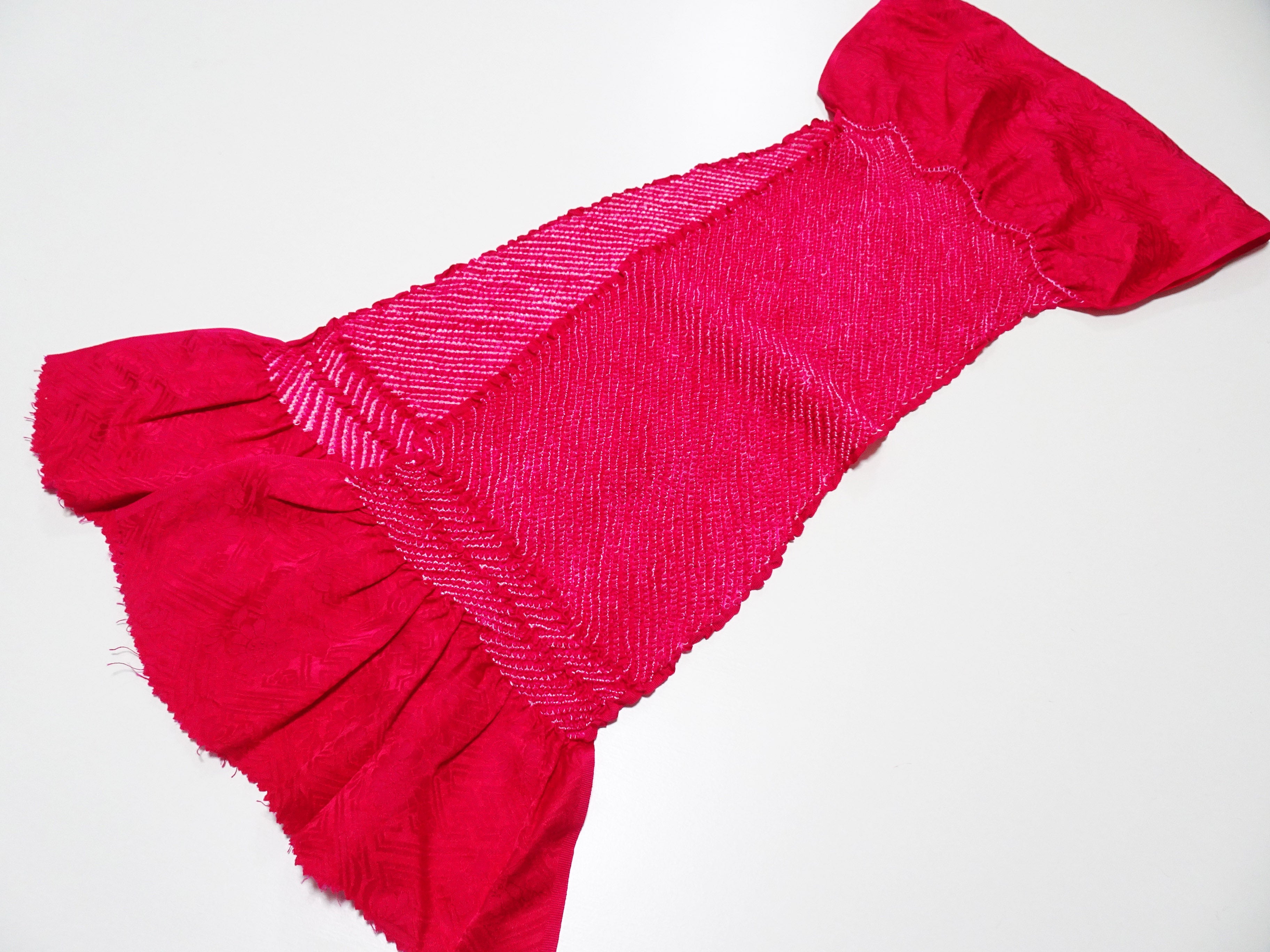 Japanese Kimono Silk Obi Age Shibori  18058