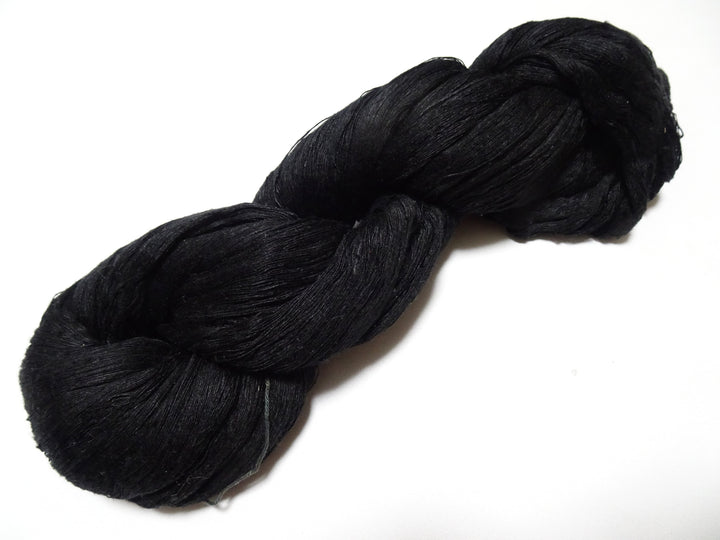 Japanese Vintage Loose Twisted Silk Thread Embroidery Black 15072